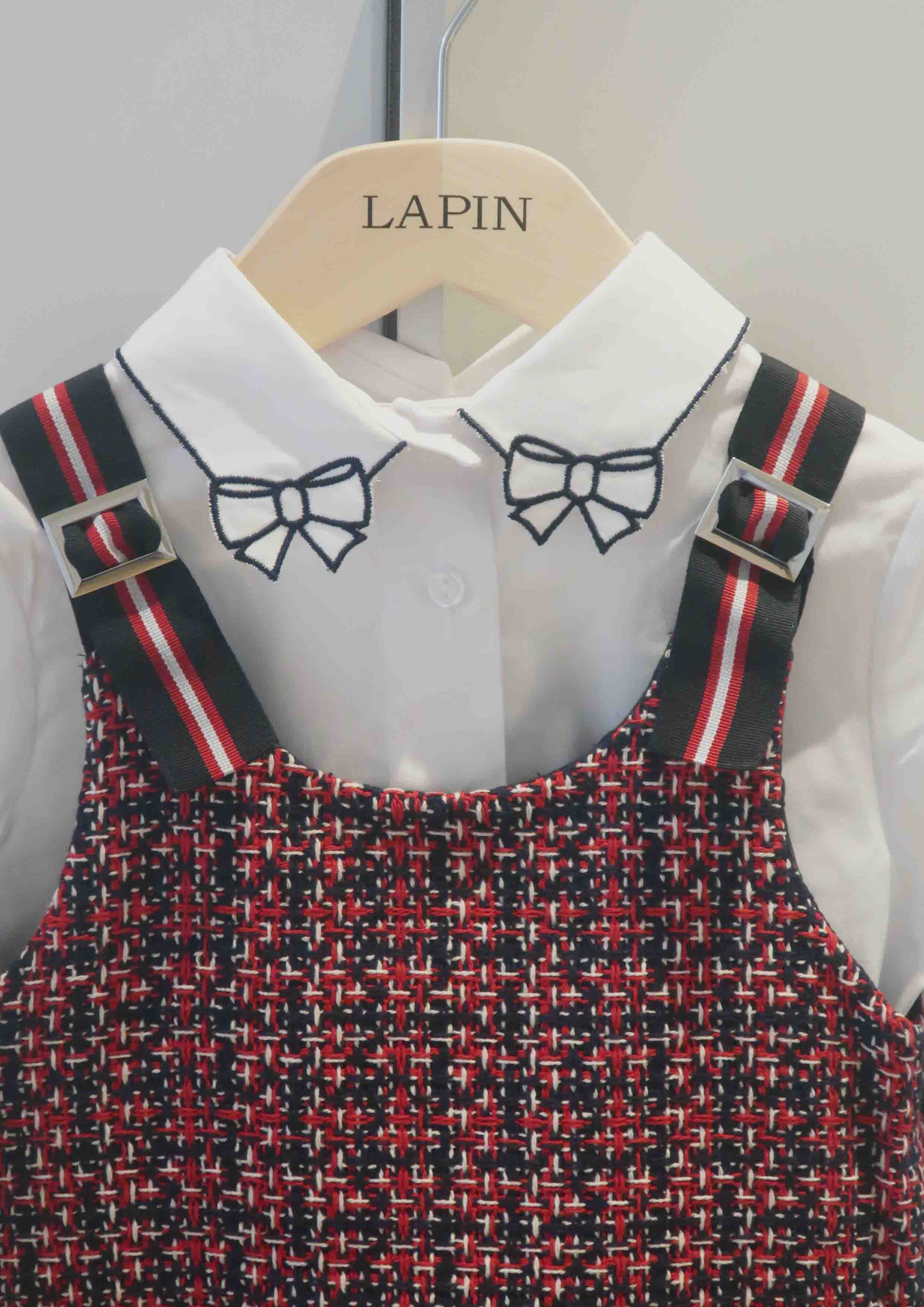 Lapin House Bow Embroidered Collar Shirt