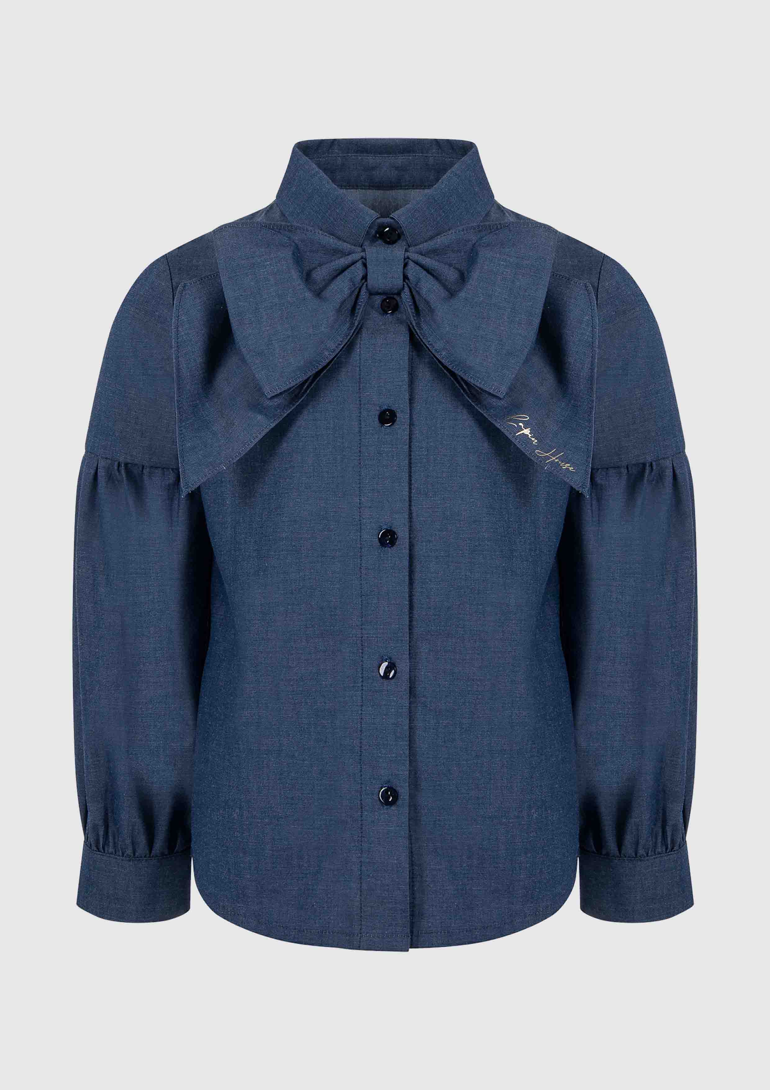 Lapin House Chambray Bow Shirt