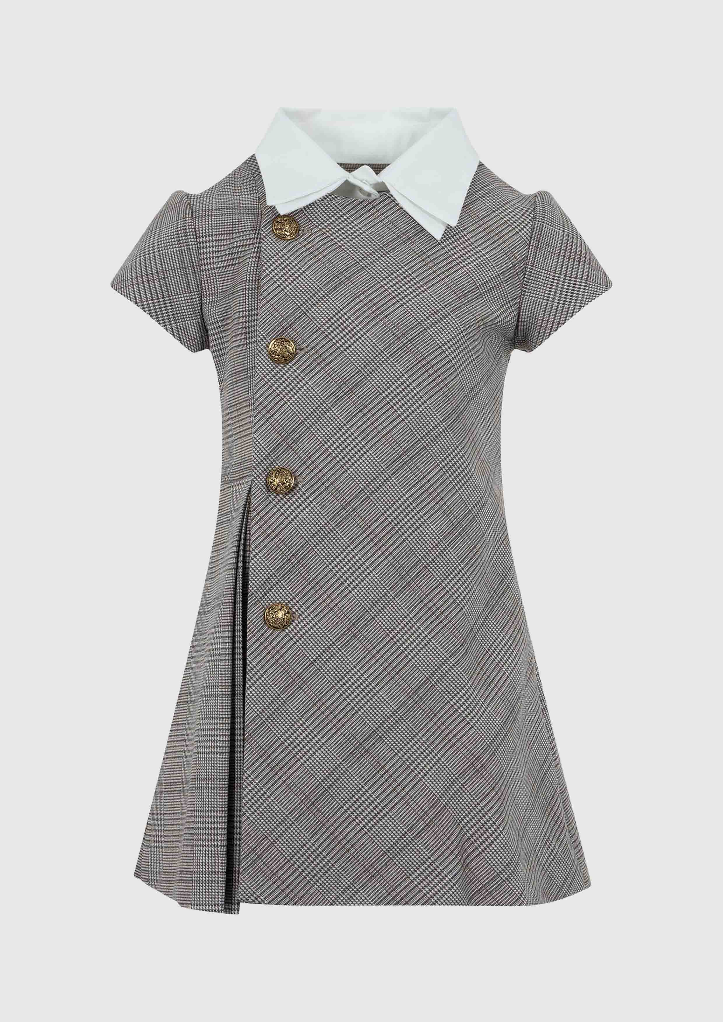 Lapin House Brown Check Dress