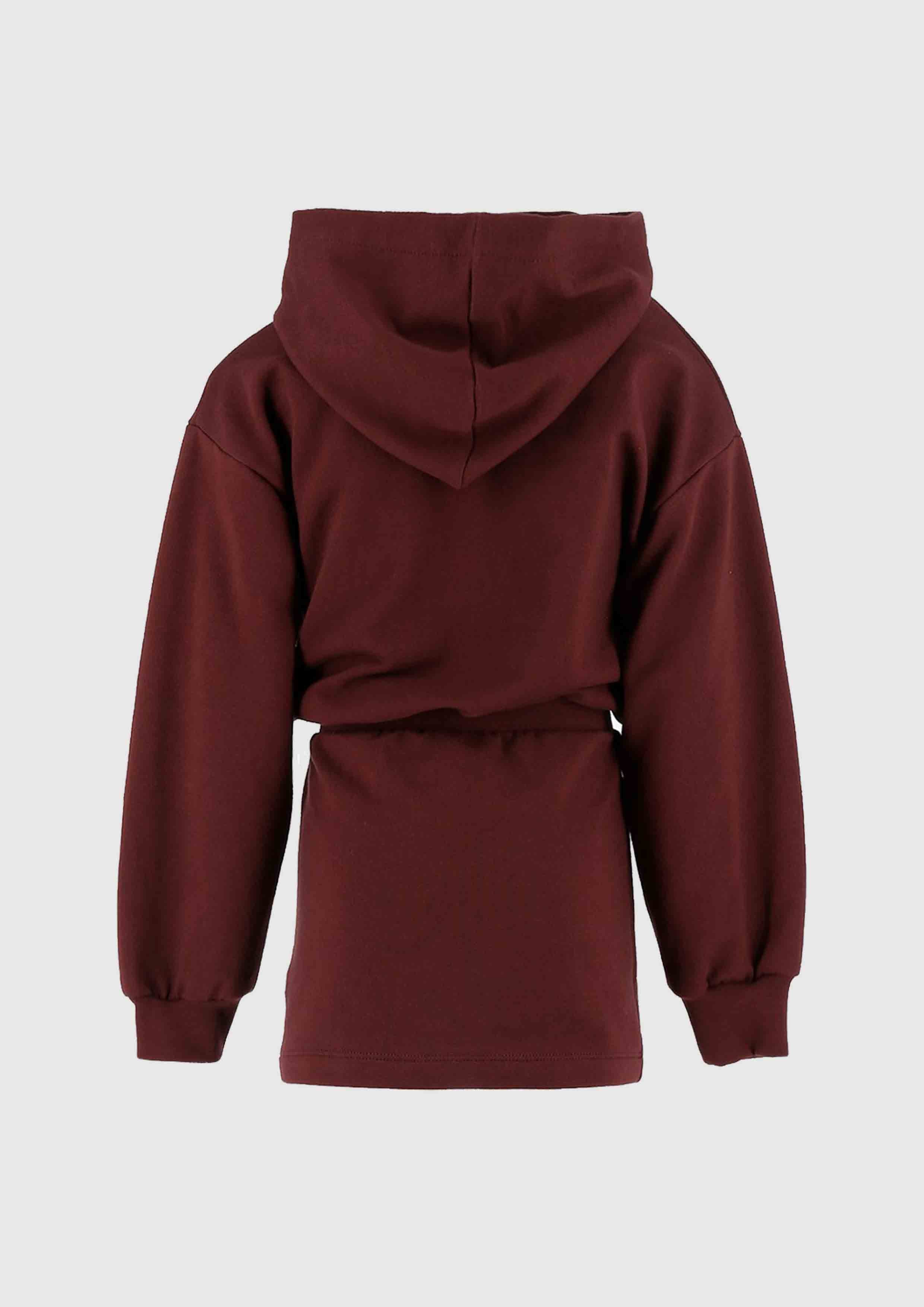 Elisabetta Franchi Burgundy Sweatshirt Dress