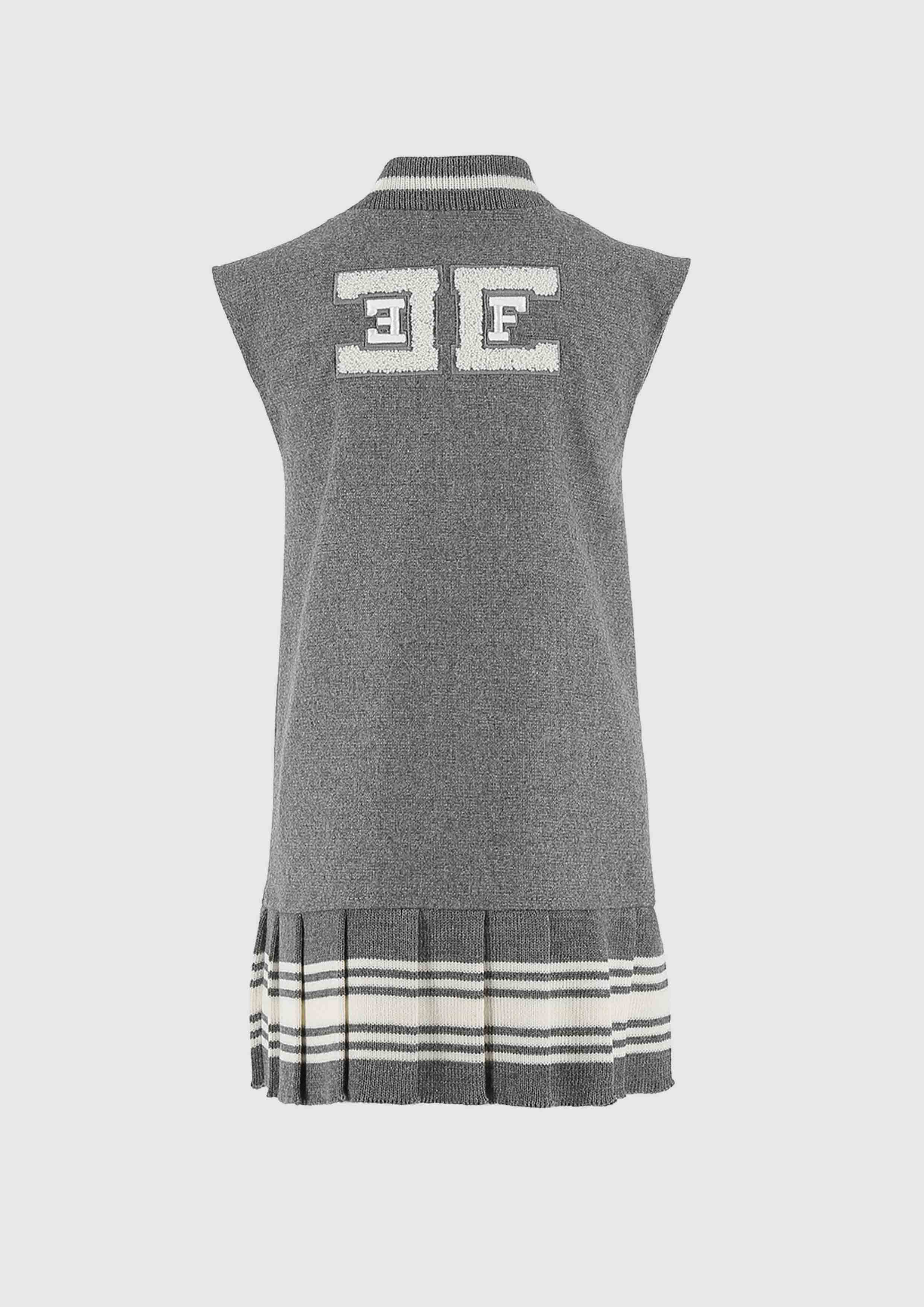 Elisabetta Franchi Grey Pinafore Dress