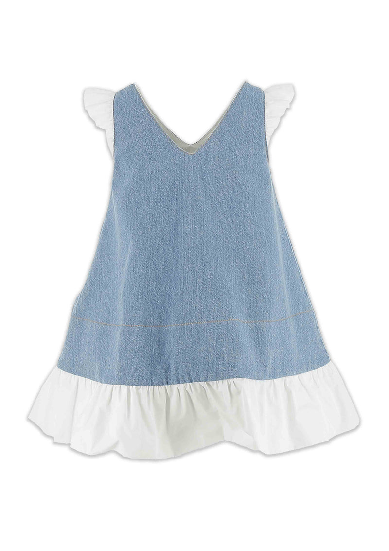 Elisabetta Franchi Denim Frill Dress