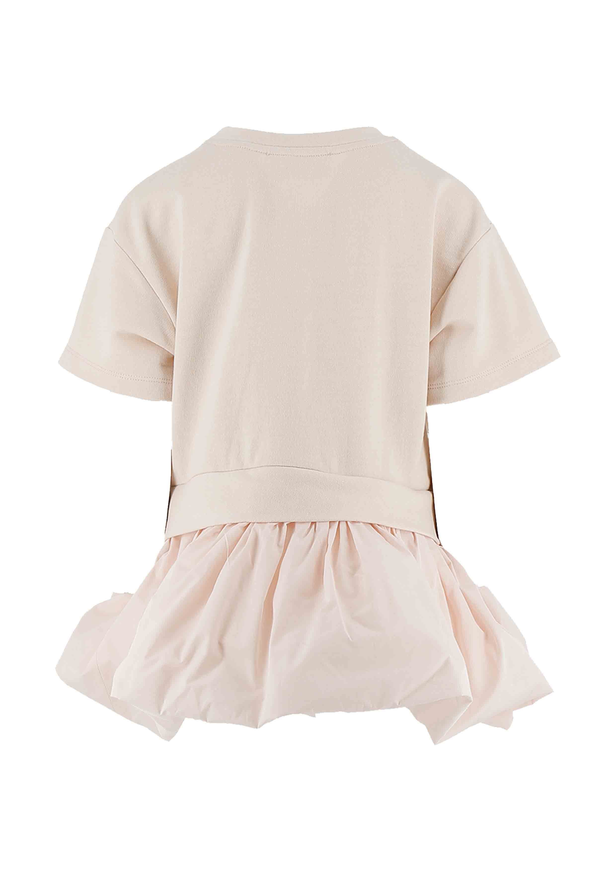 Elisabetta Franchi Pink Sweatshirt Dress with Balloon Skirt