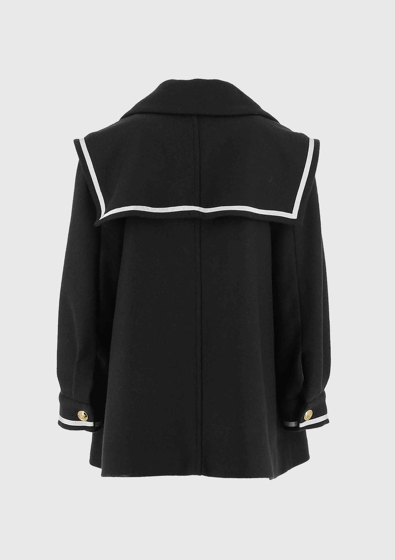 Elisabetta Franchi Wool Sailor Coat