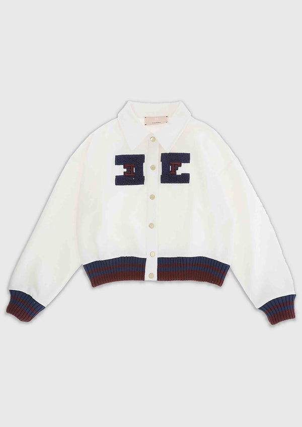 Elisabetta Franchi White Buttoned Sweatshirt