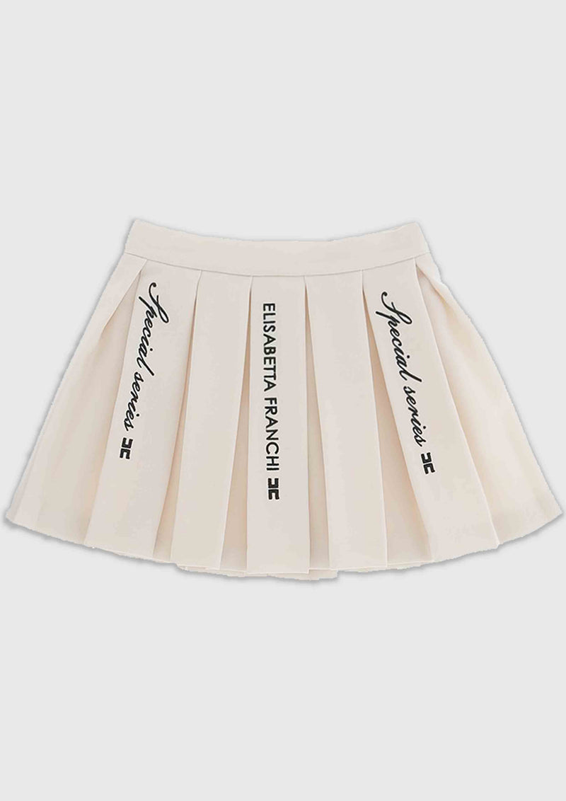 Elisabetta Franchi Ivory Mini Skirt