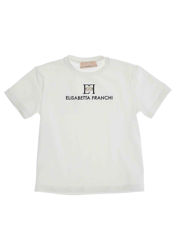 Elisabetta Franchi Logo Embroidered T-shirt