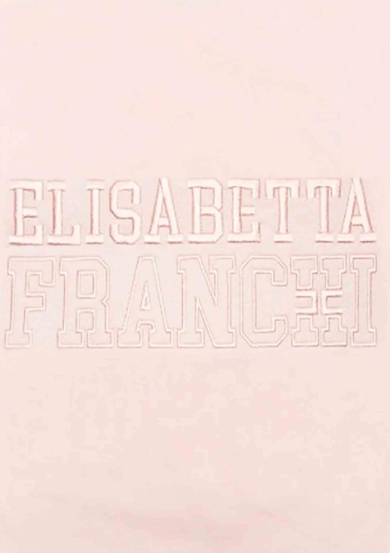 Elisabetta Franchi Pink Blanket with Embroidery