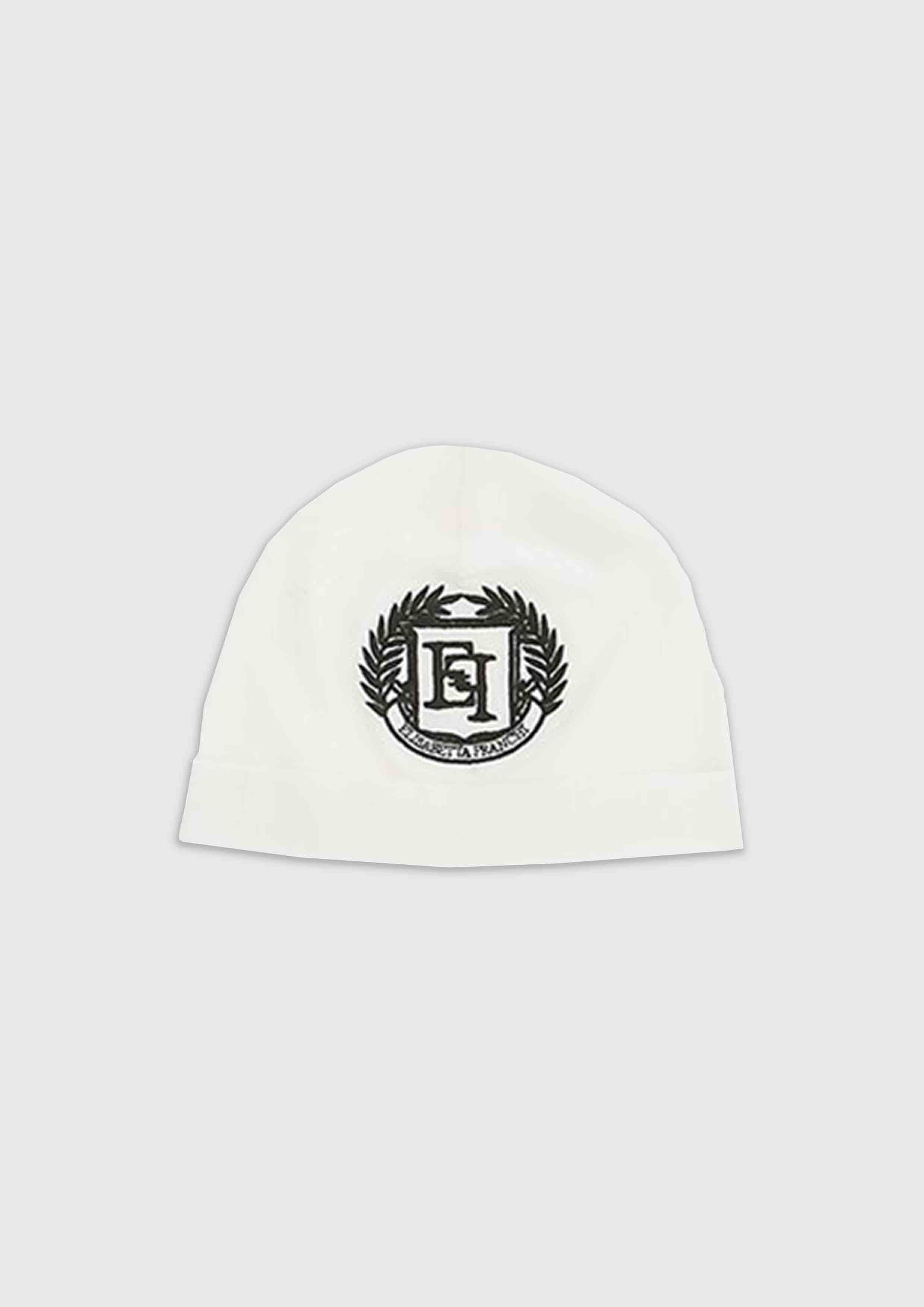 Elisabetta Franchi White Emblem Hat