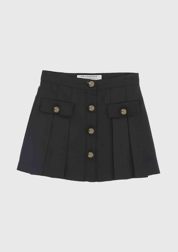 Philosophy Navy Wool Mini Skirt