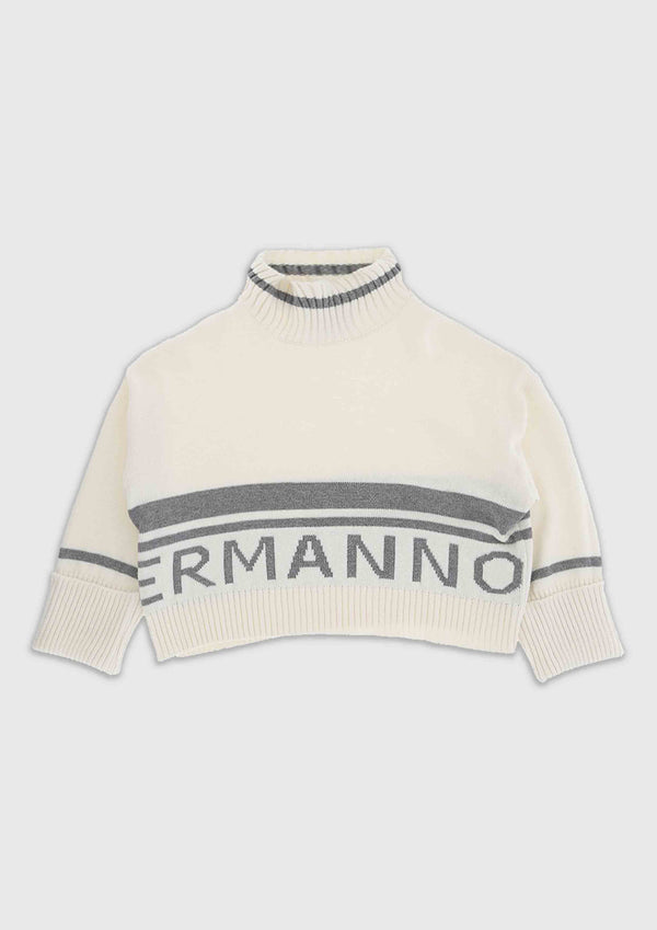 Ermanno Scervino Oversized Ivory Sweater