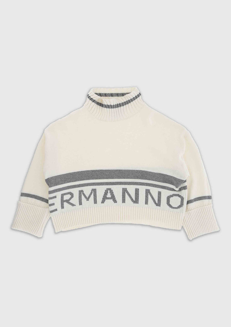 Ermanno Scervino Oversized Ivory Sweater