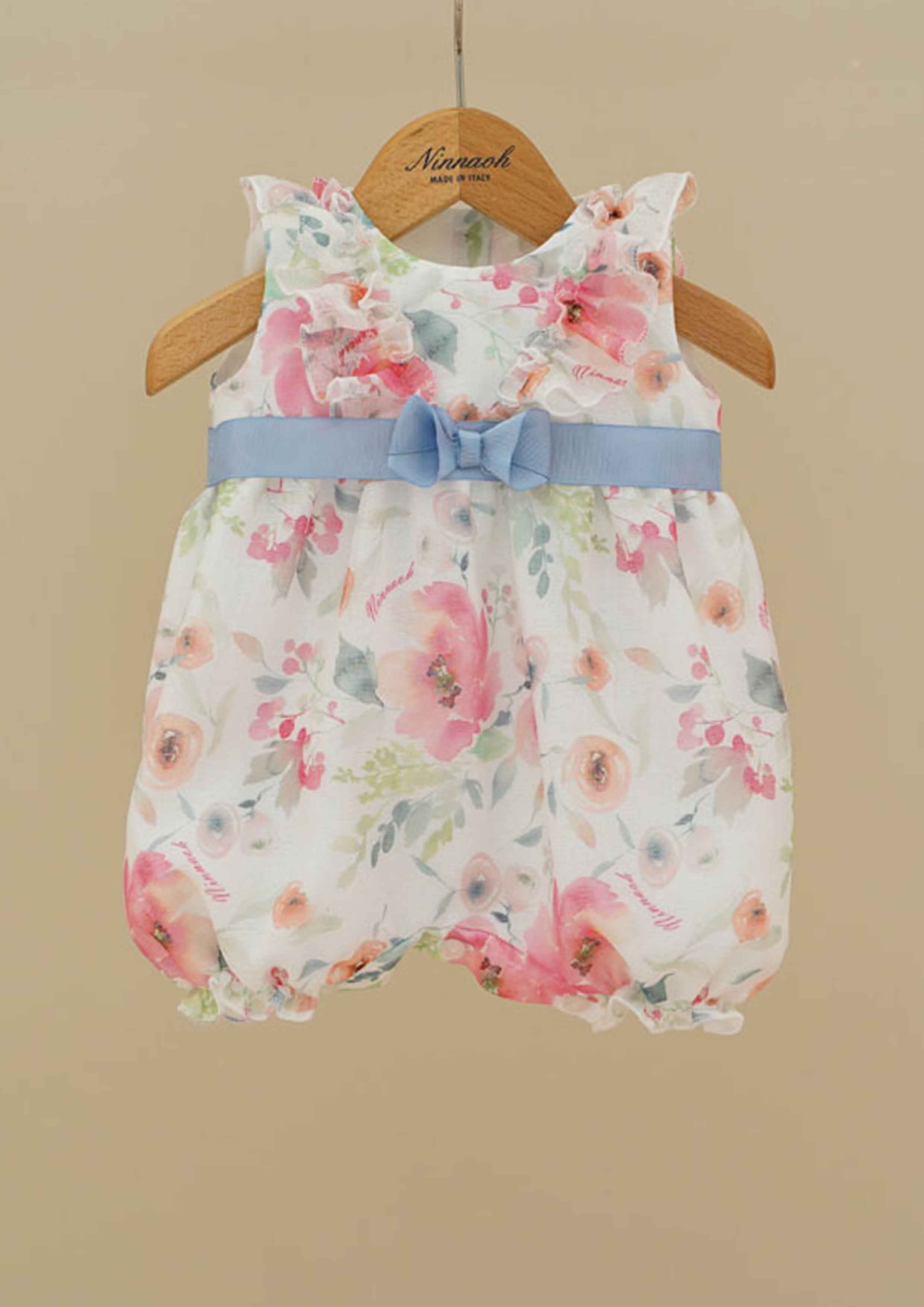 Ninnaoh Organza Elegant Floral Romper