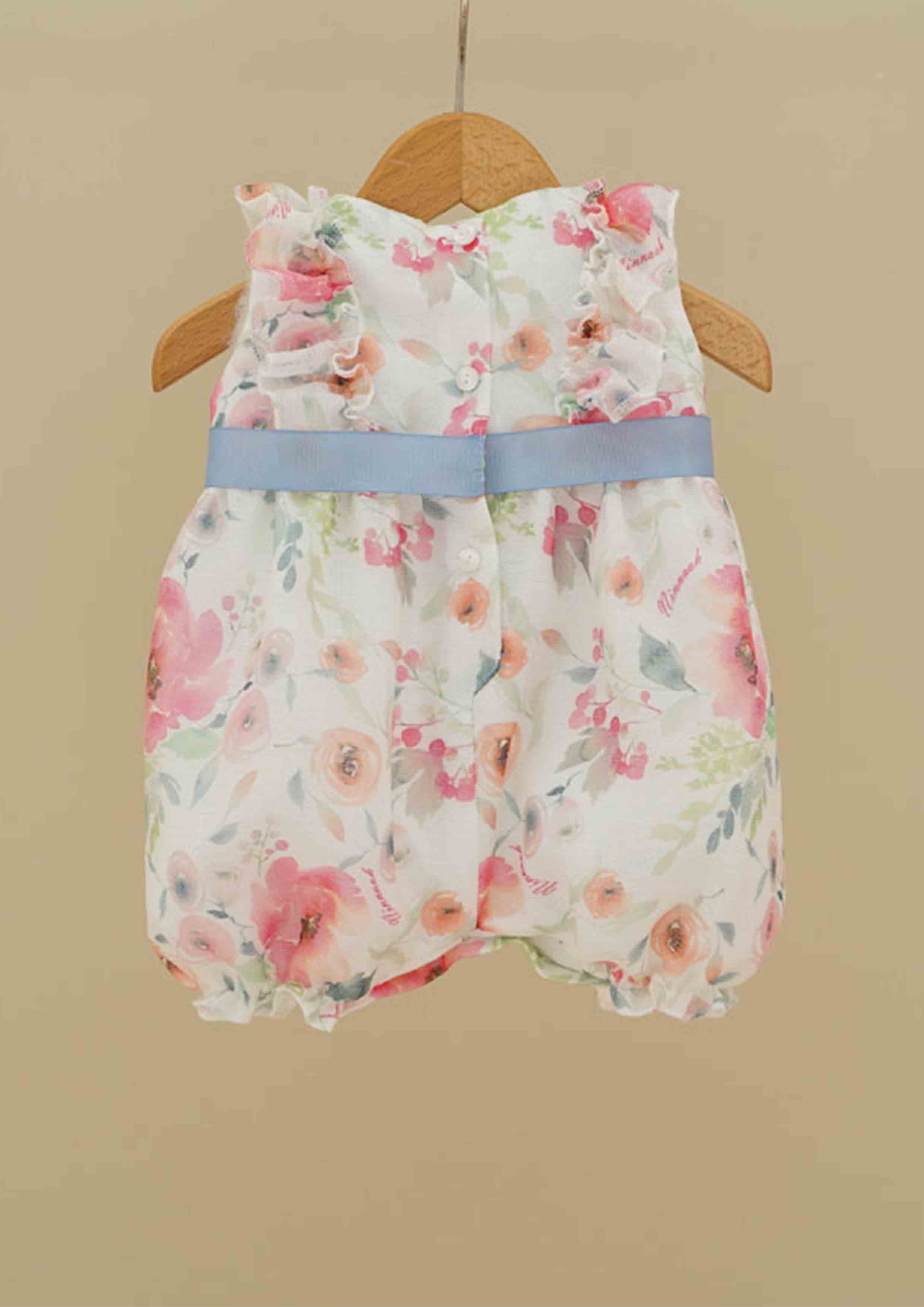 Ninnaoh Organza Elegant Floral Romper