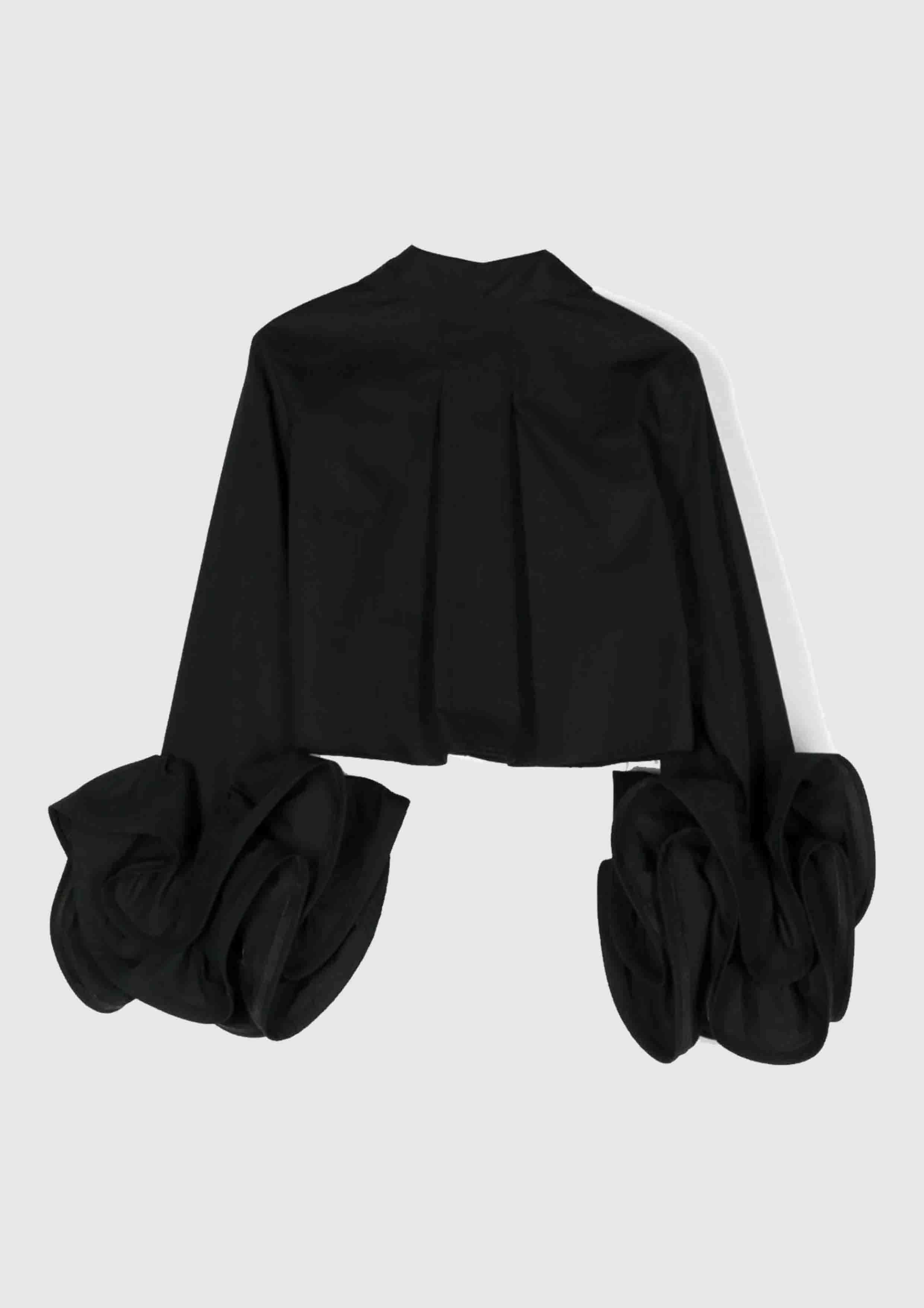 Elisabetta Franchi Black Ruffle Cuff Shirt