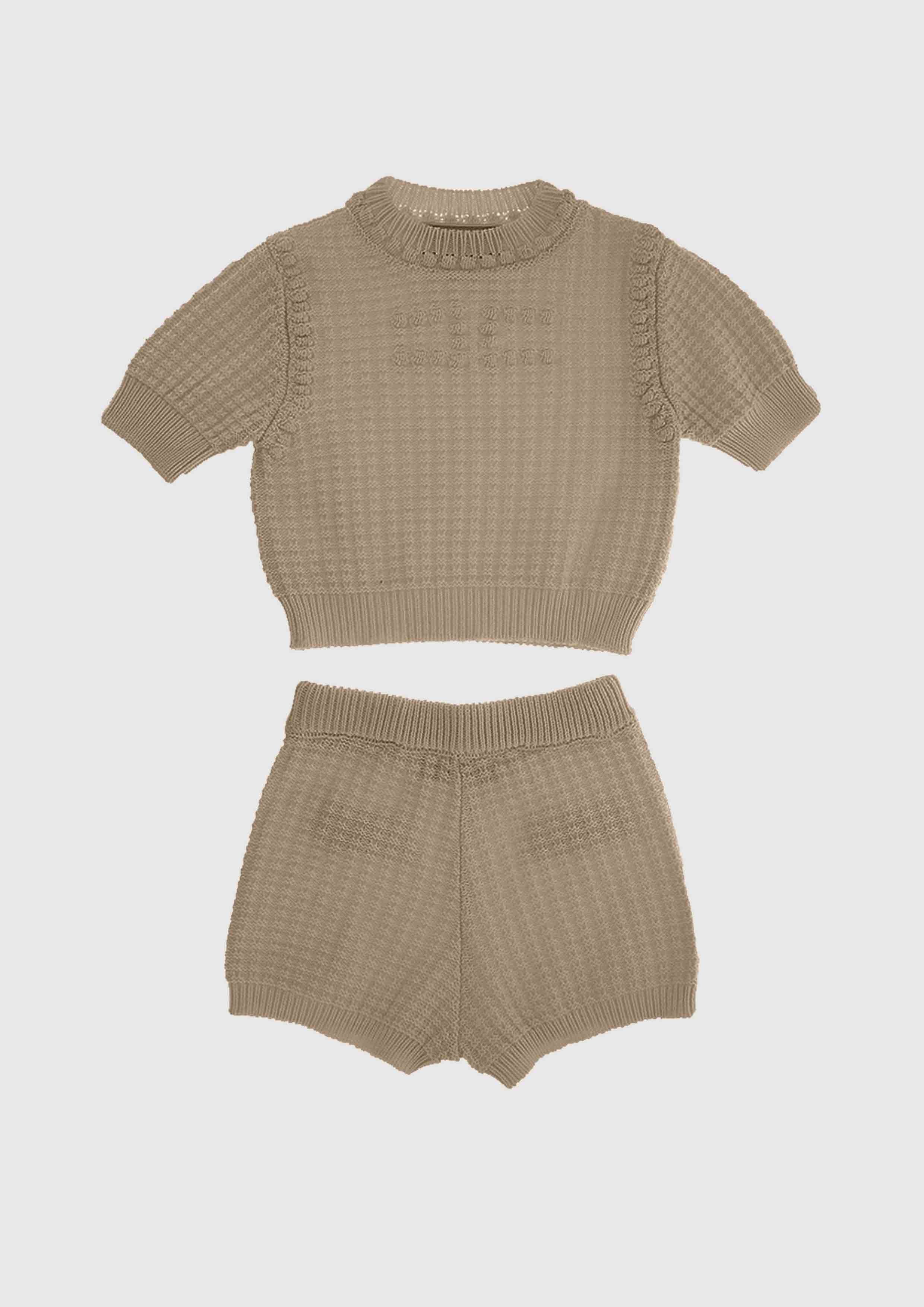 Elisabetta Franchi 2 Piece Knitted Beige Set