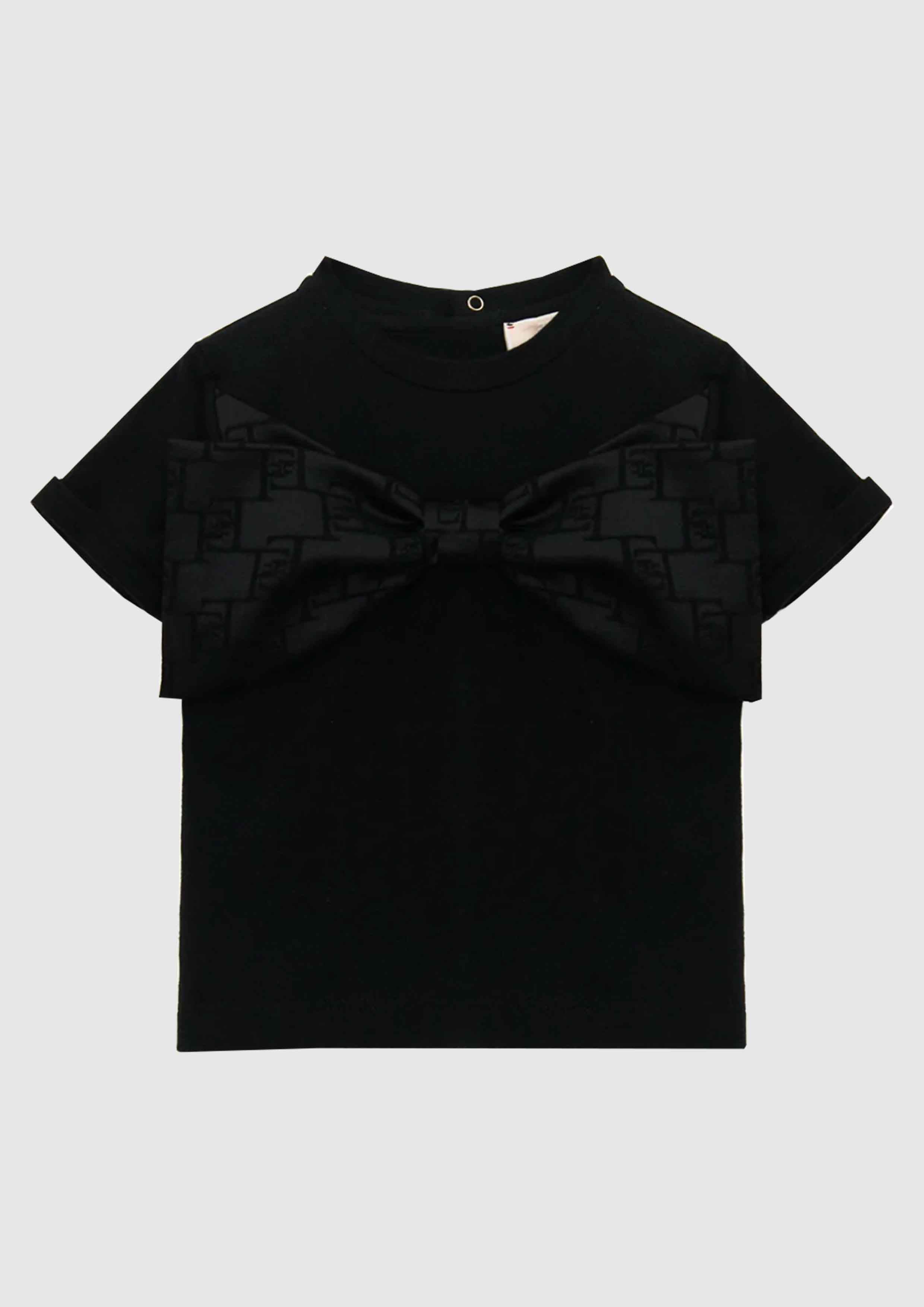 Elisabetta Franchi Black Bow T-shirt