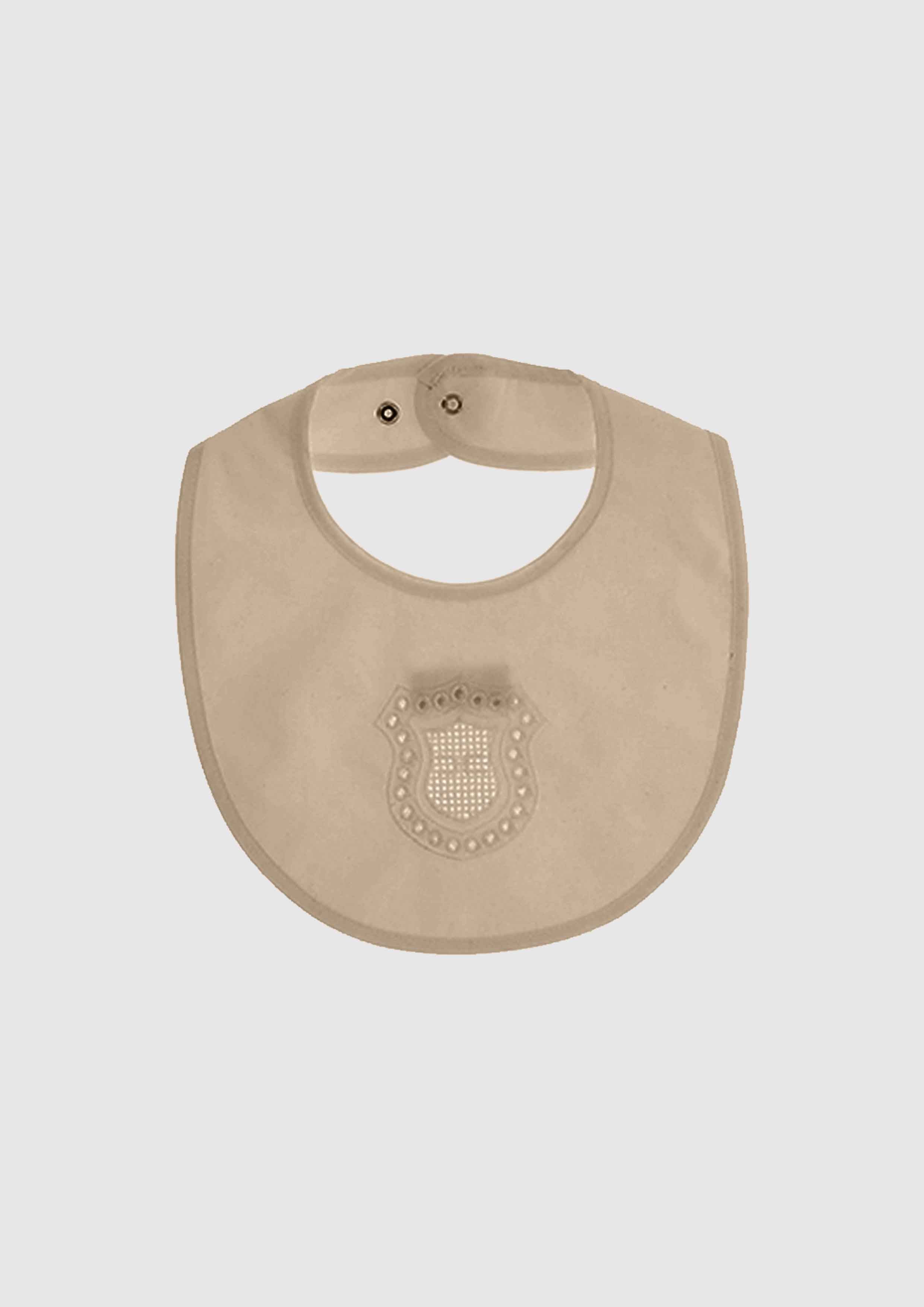 Elisabetta Franchi Beige Emblem Bib