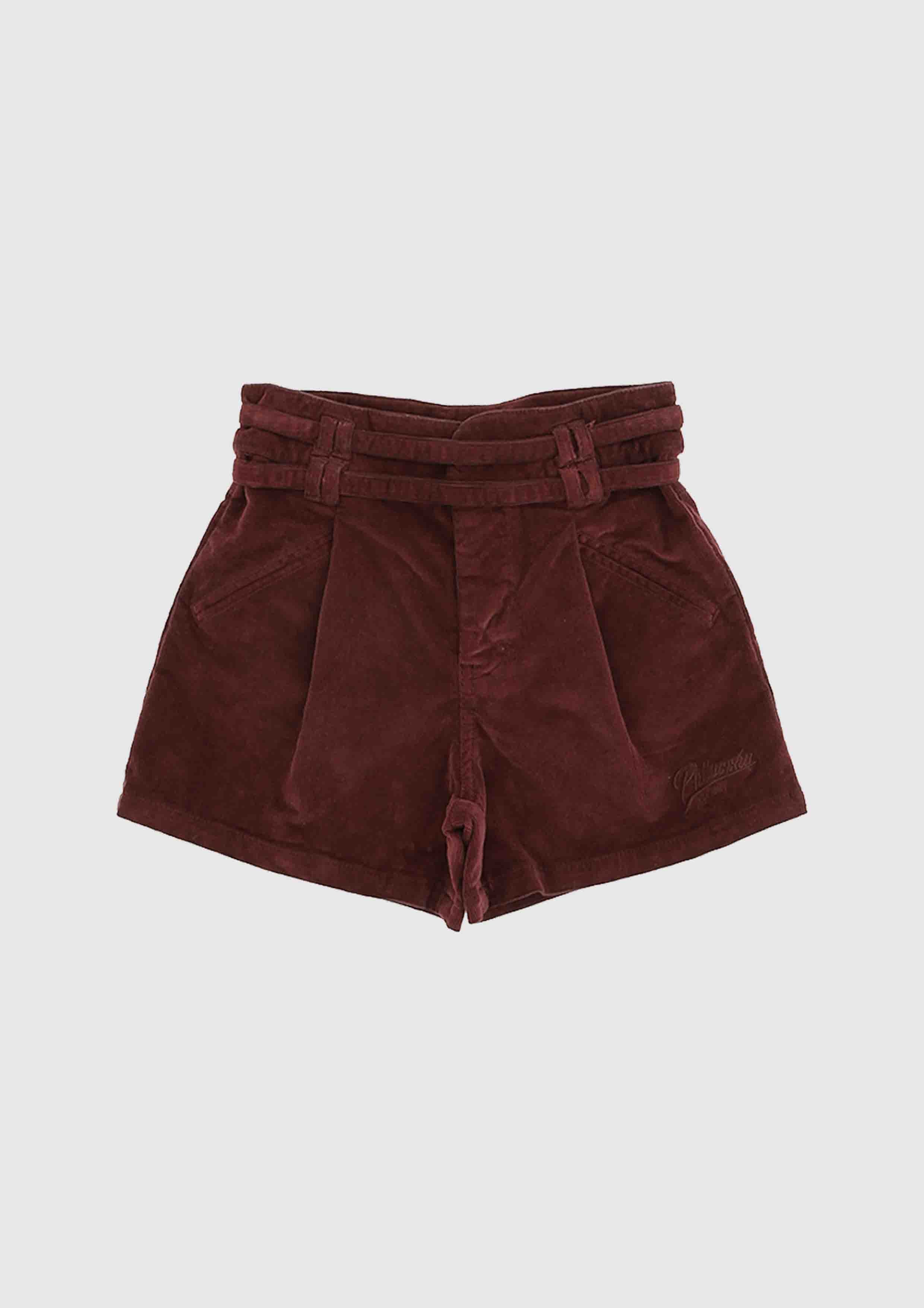 Philosophy Corduroy Bordeaux Shorts