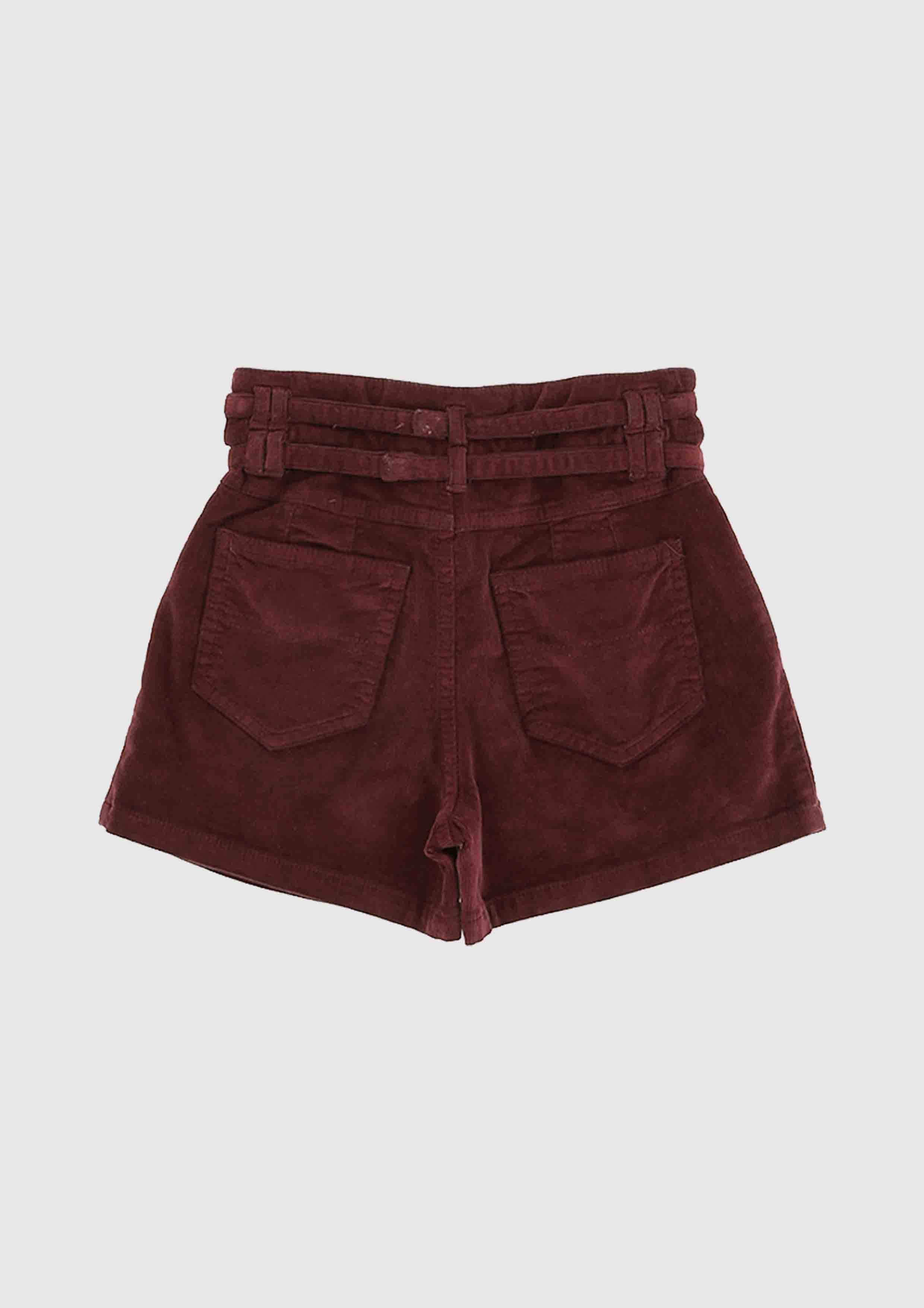 Philosophy Corduroy Bordeaux Shorts