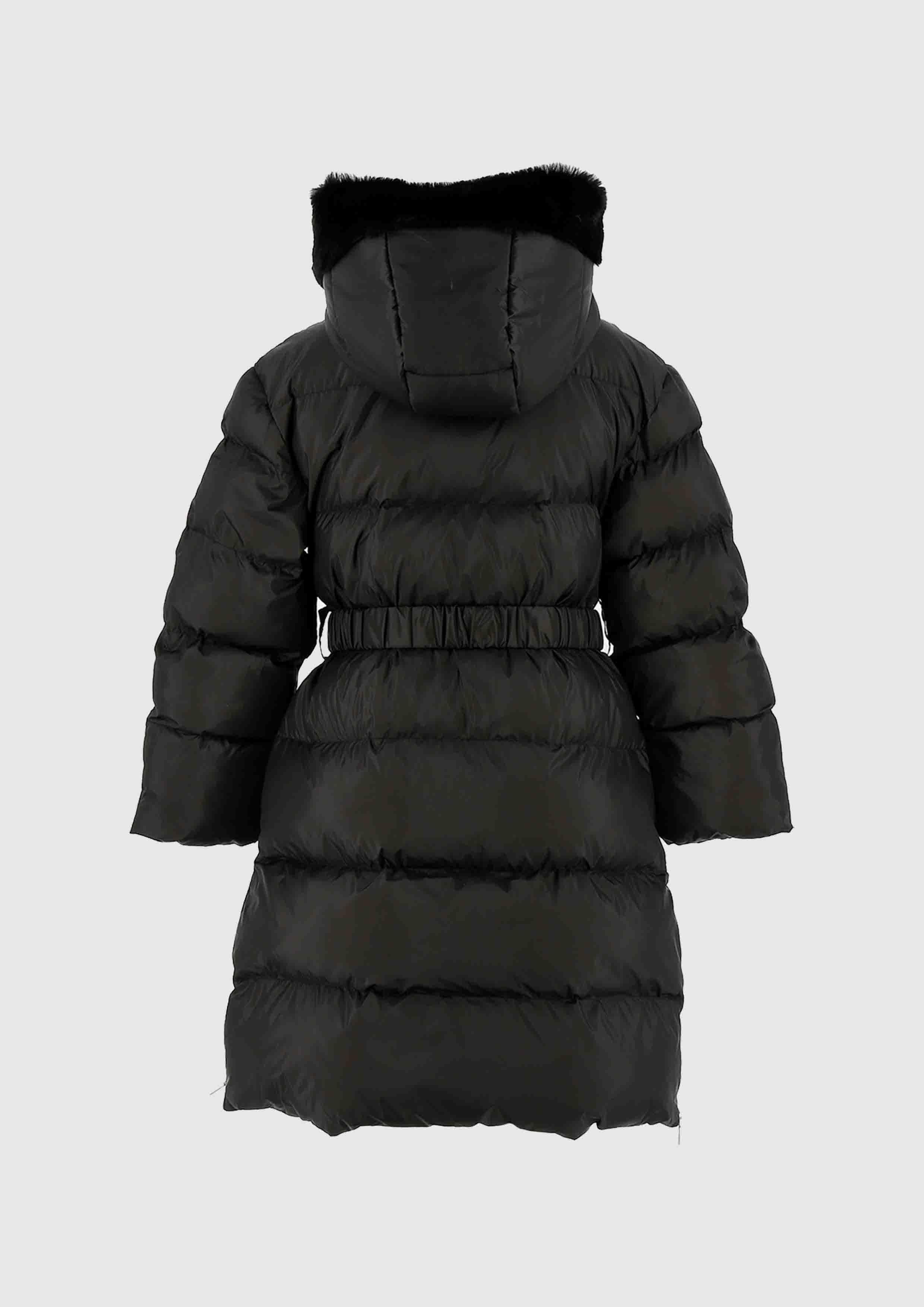 Ermanno Scervino Long Black Puffer Coat