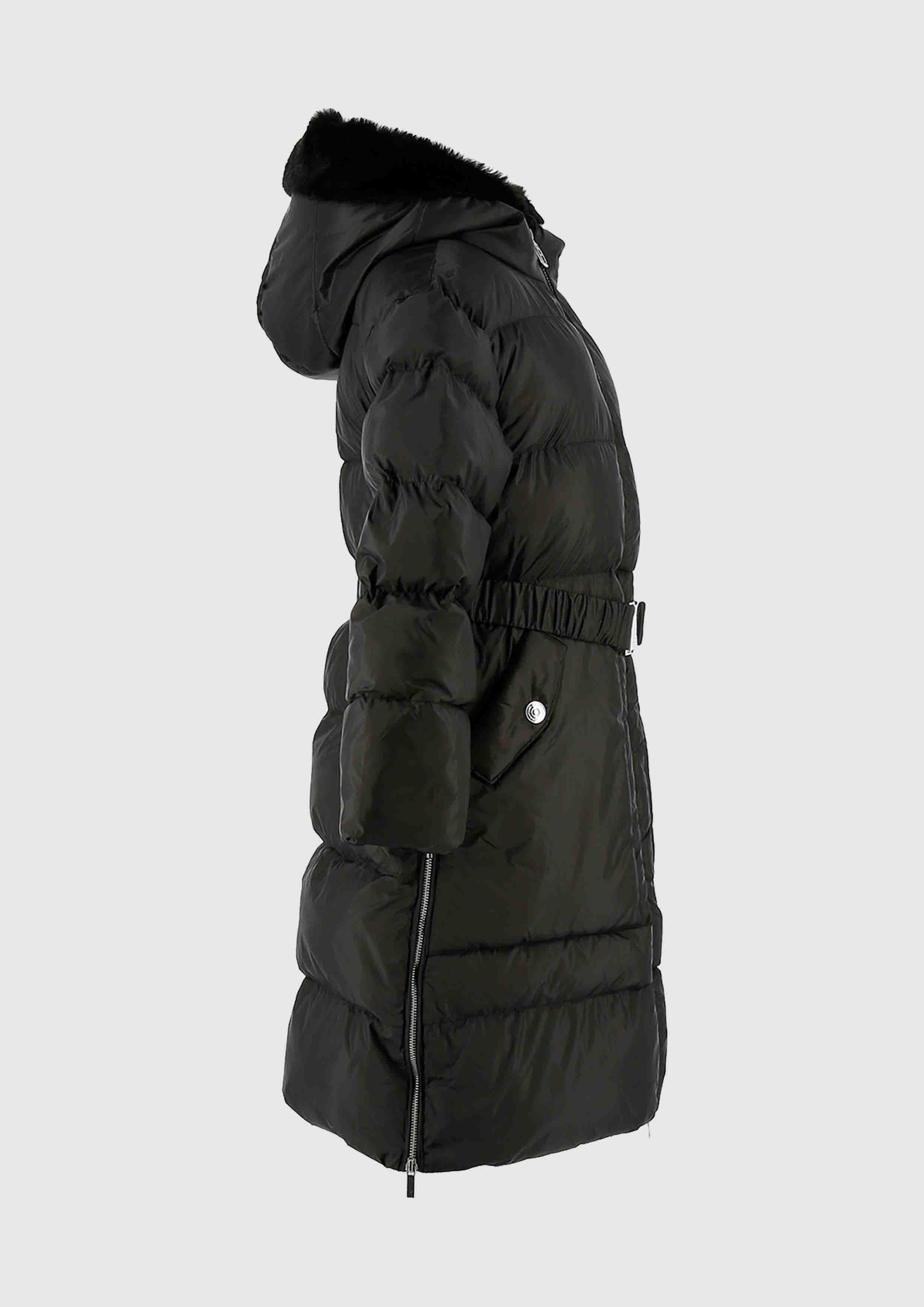 Ermanno Scervino Long Black Puffer Coat