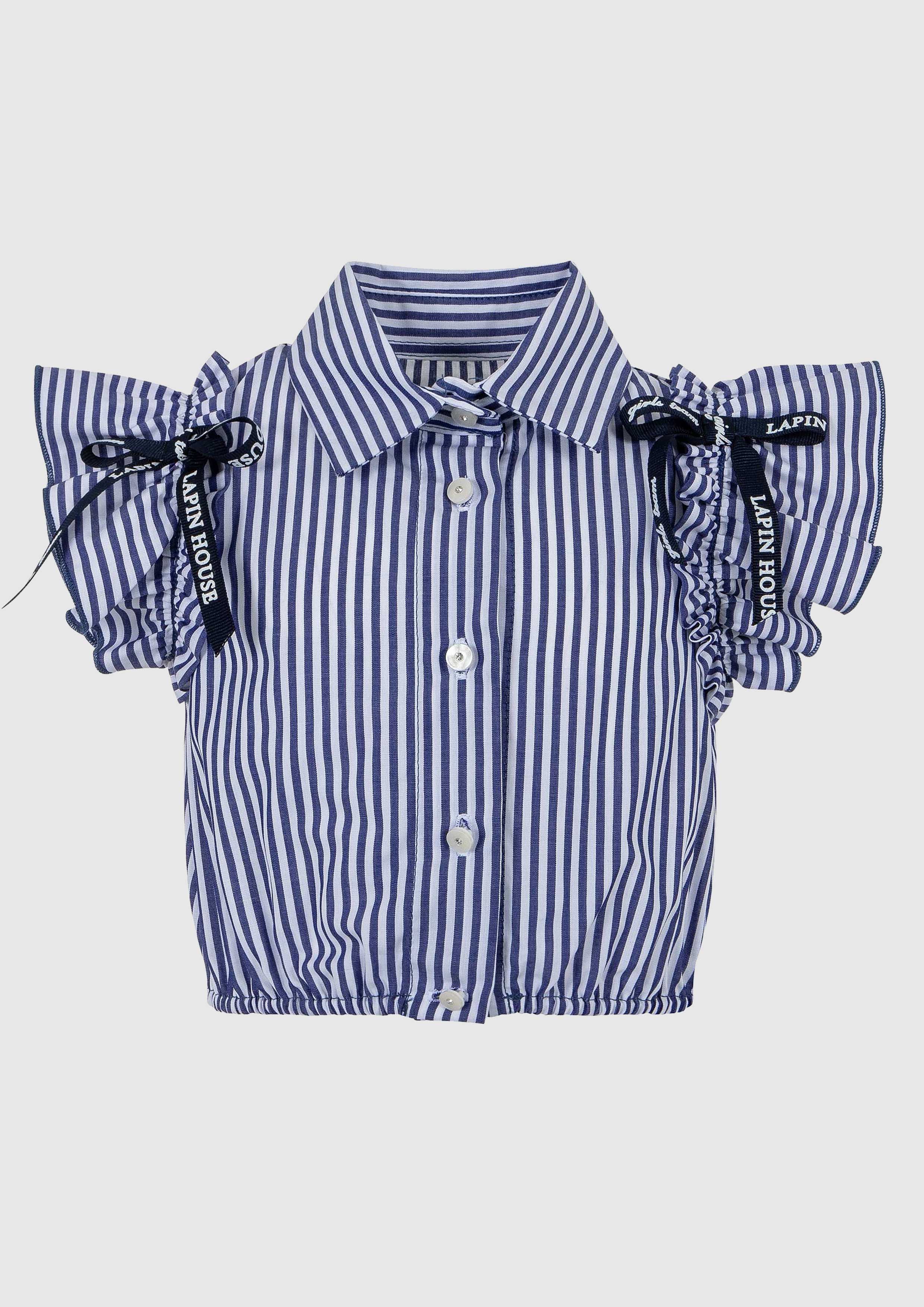 Lapin House Stripe Cropped Shirt