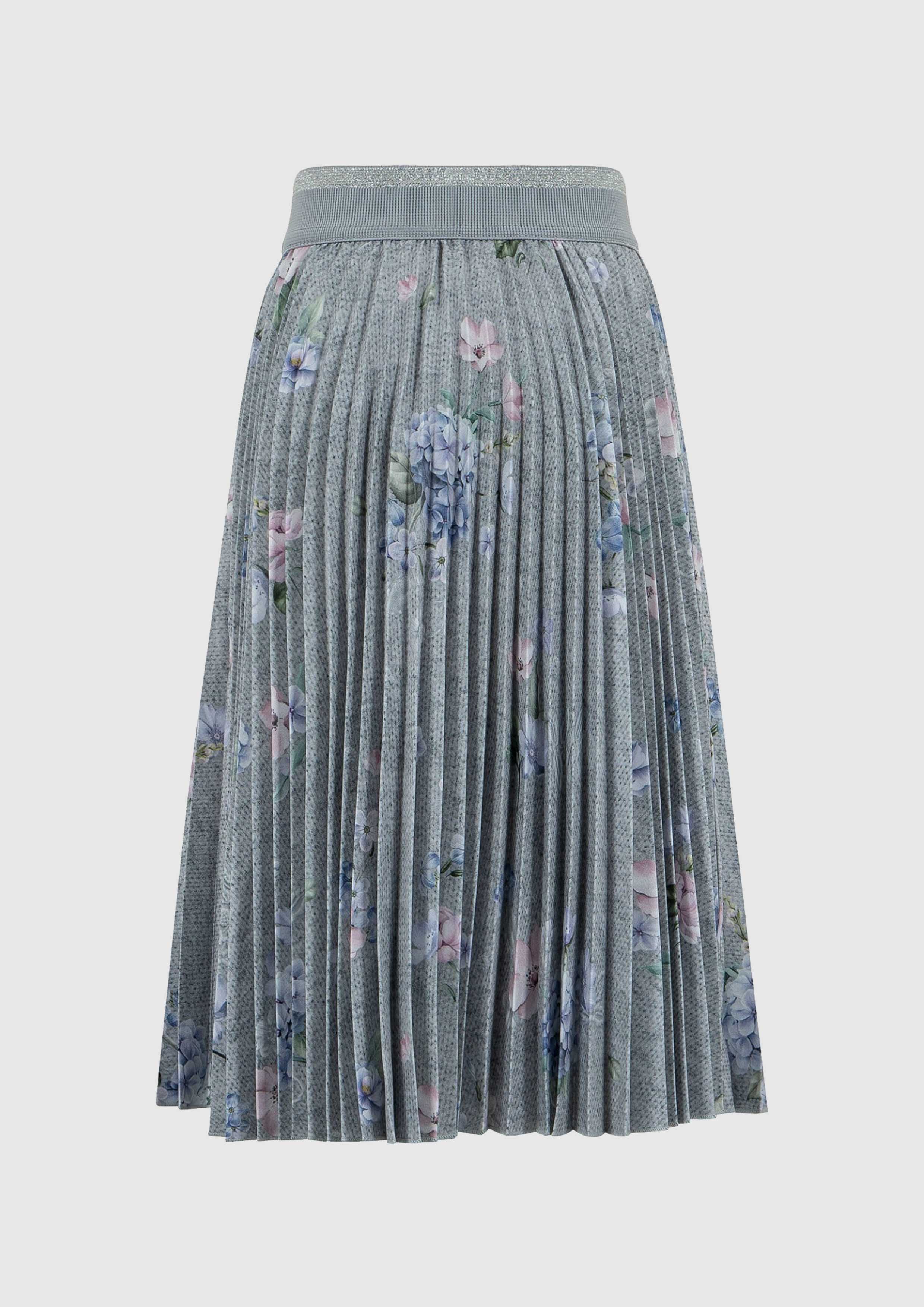 Grey Pleated Skirt