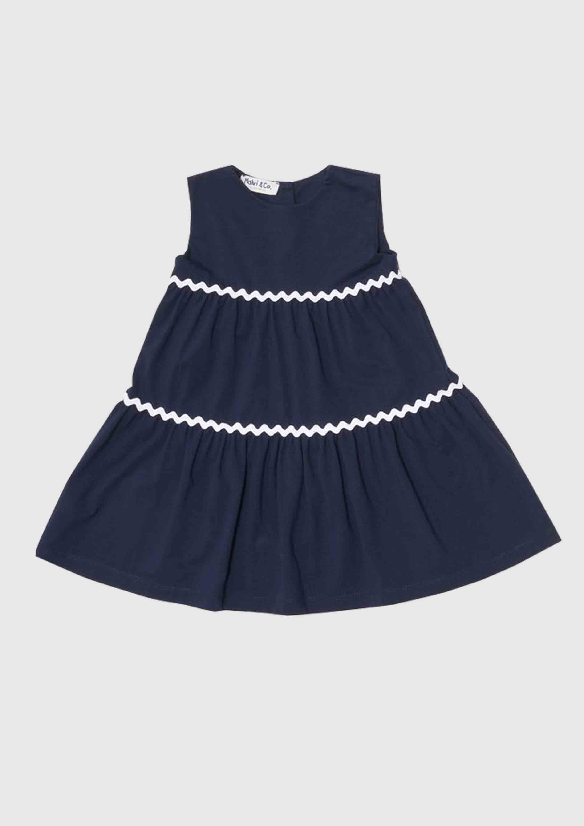 Malvi & Co Navy Tiered Dress