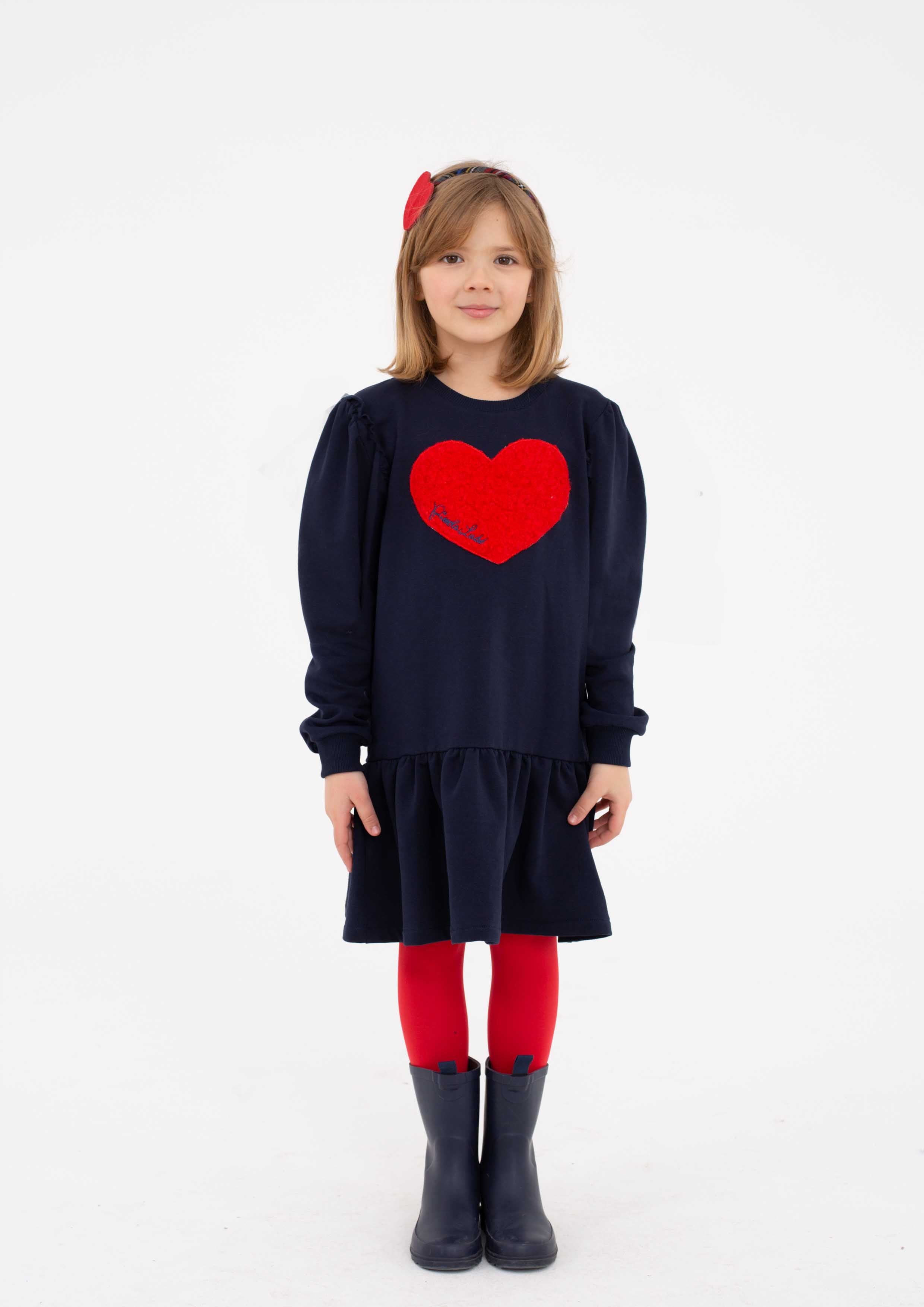 Piccola Ludo Pippo Navy Sweatshirt Dress