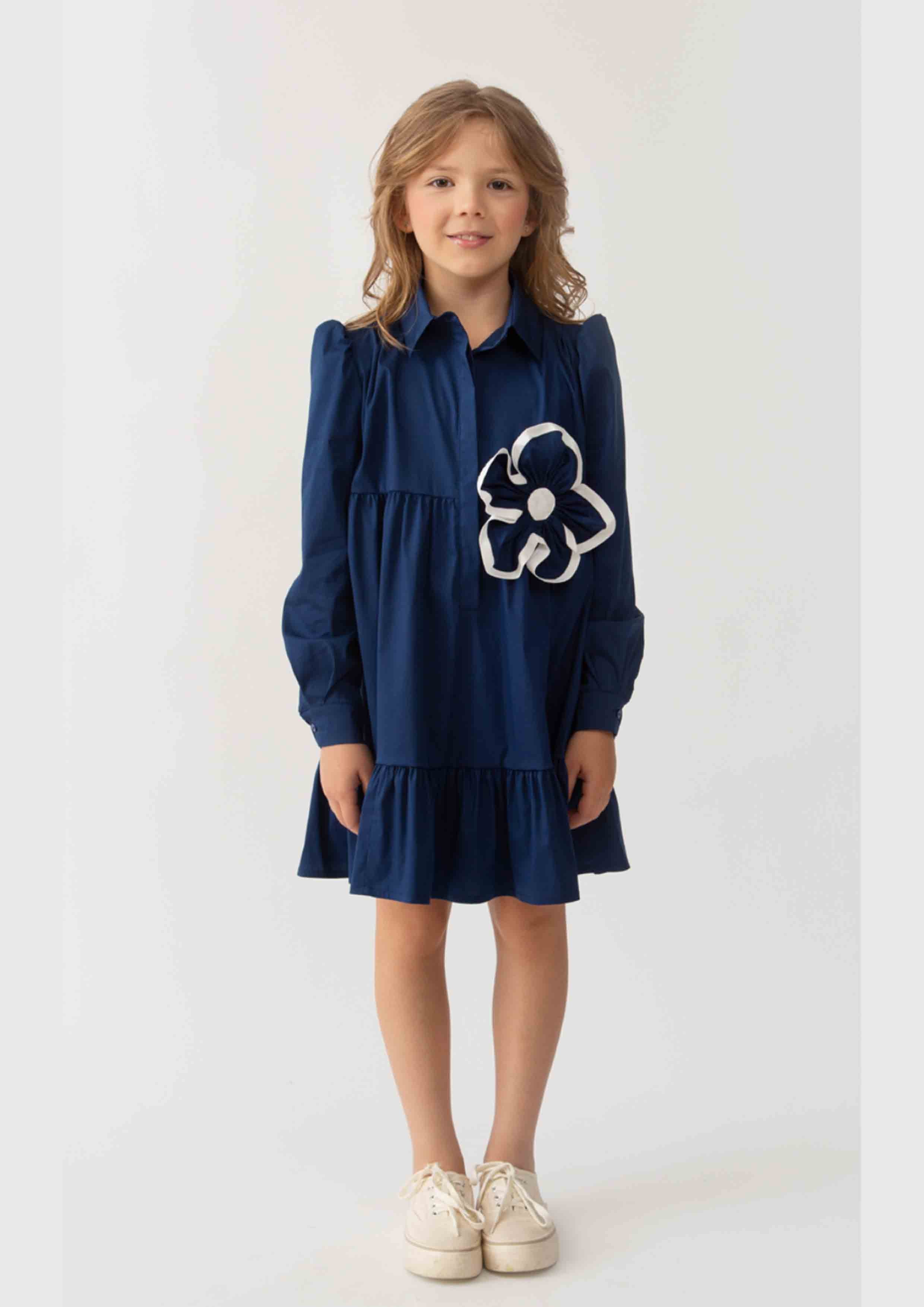 Piccola Ludo Navy Dress