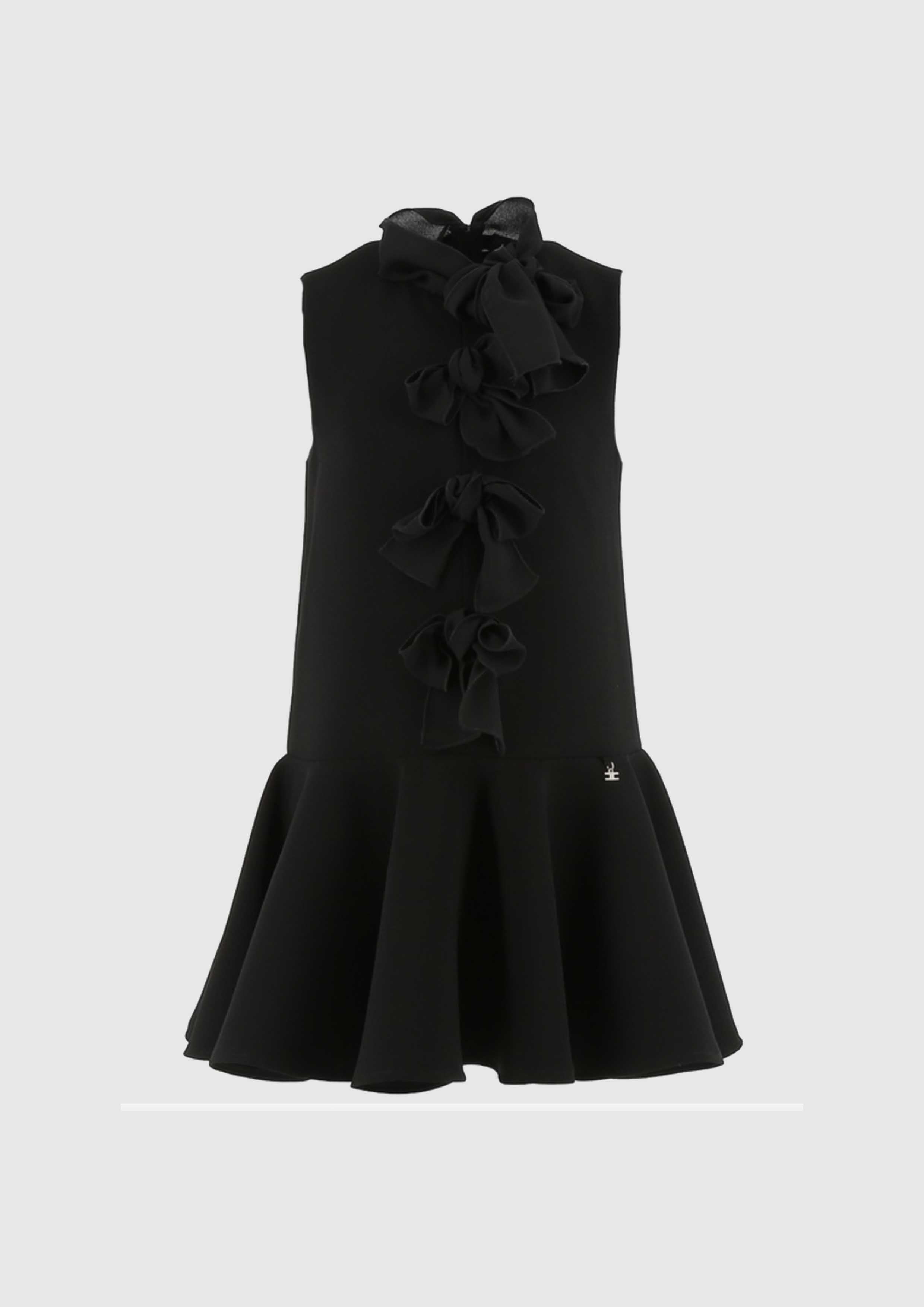 Black Pinafore with Bows - Tiny Models