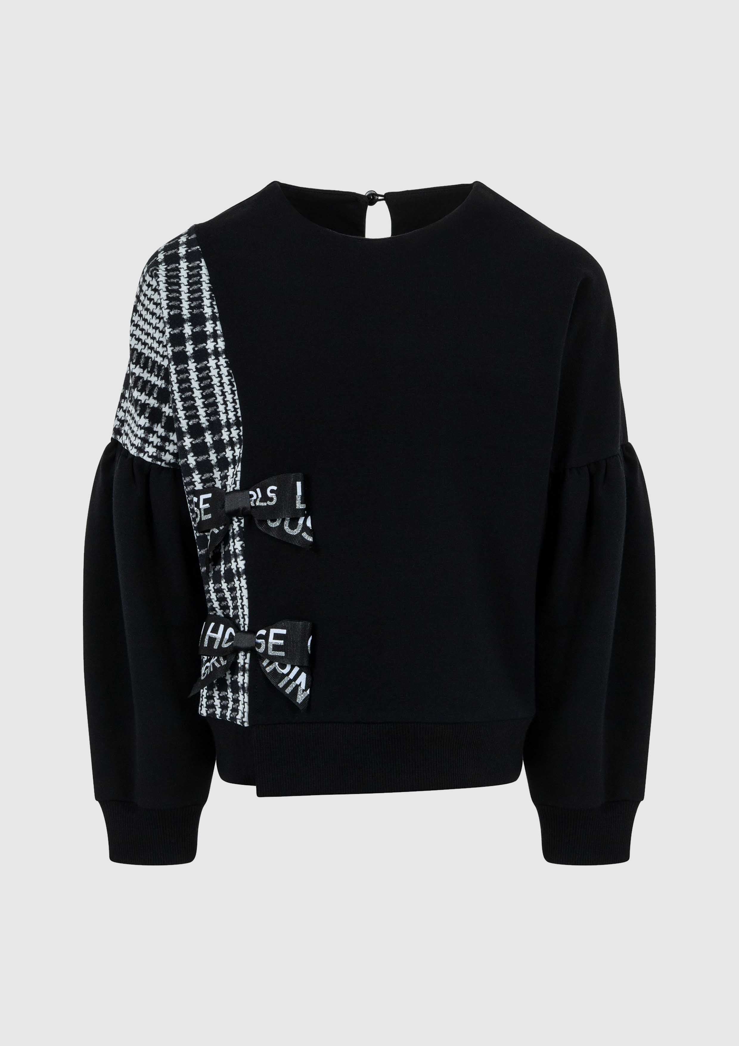 Black Sweatshirt with Bows - Tiny Models