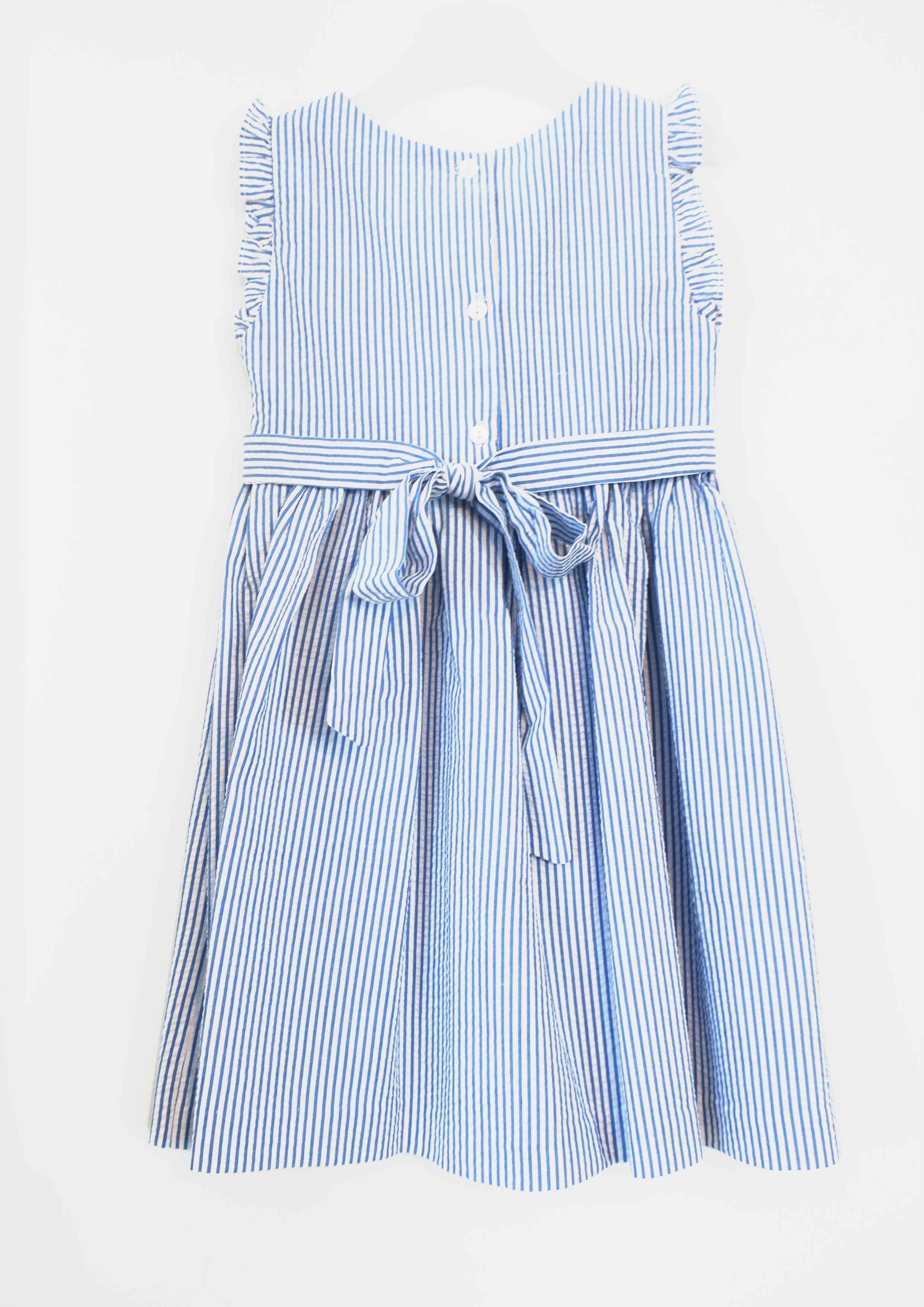 Malvi striped dress with bows