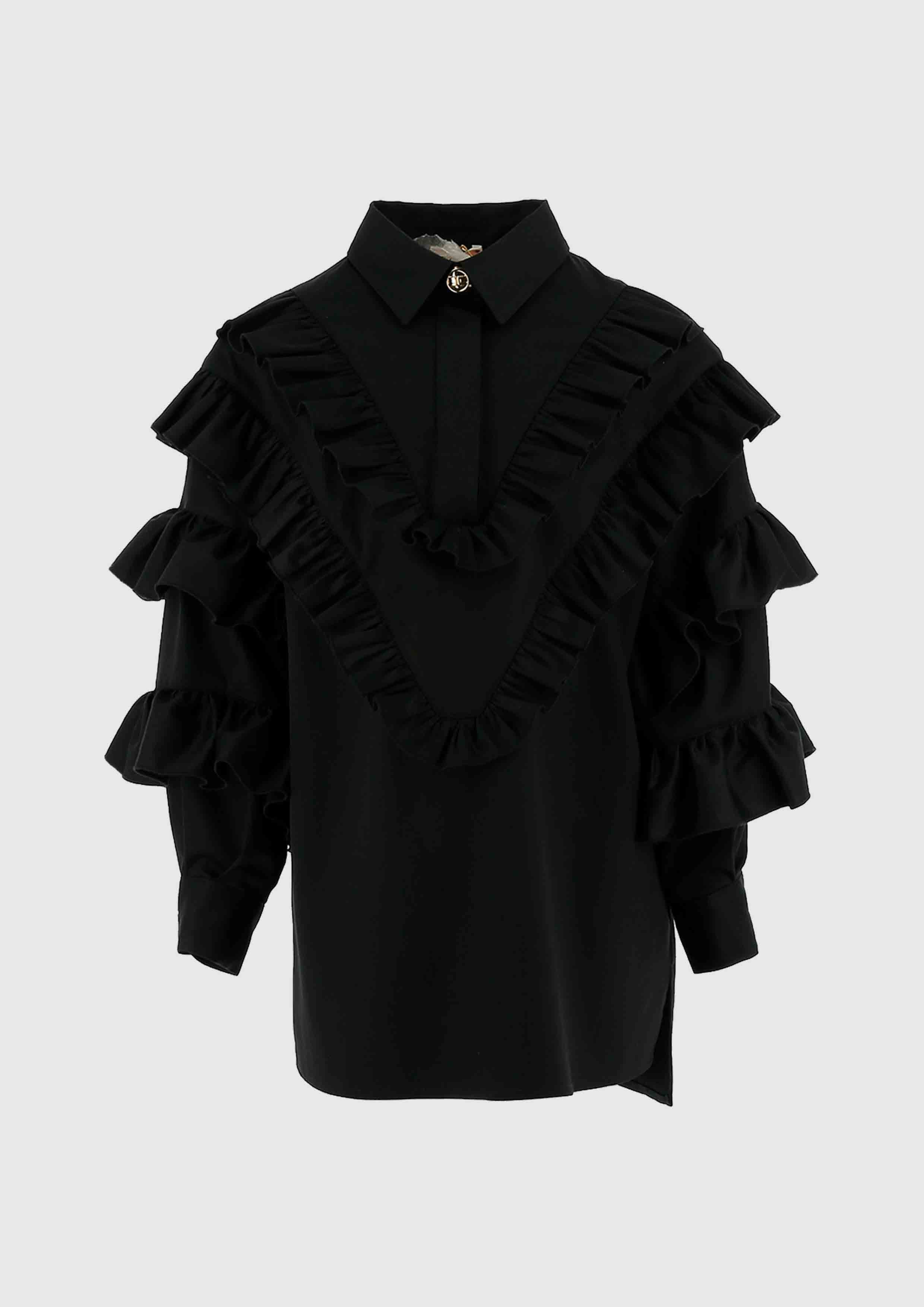 Elisabetta Franchi Frilly Shirt Dress