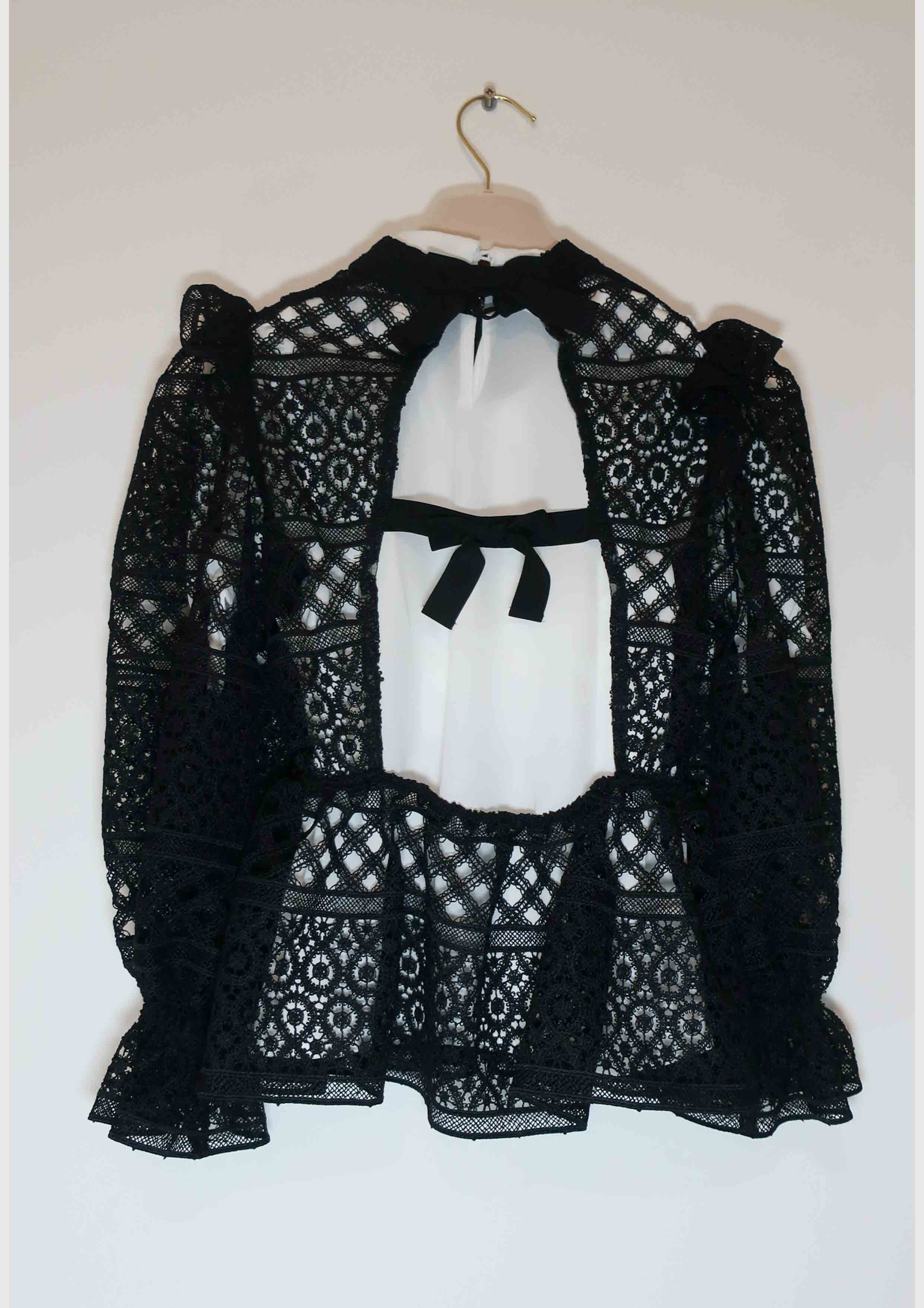 Elisabetta Franchi Embroidered Lace Blouse.