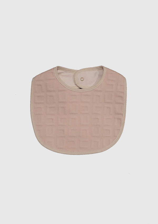 Elisabetta Franchi Soft-Pink Logo Embossed Bib