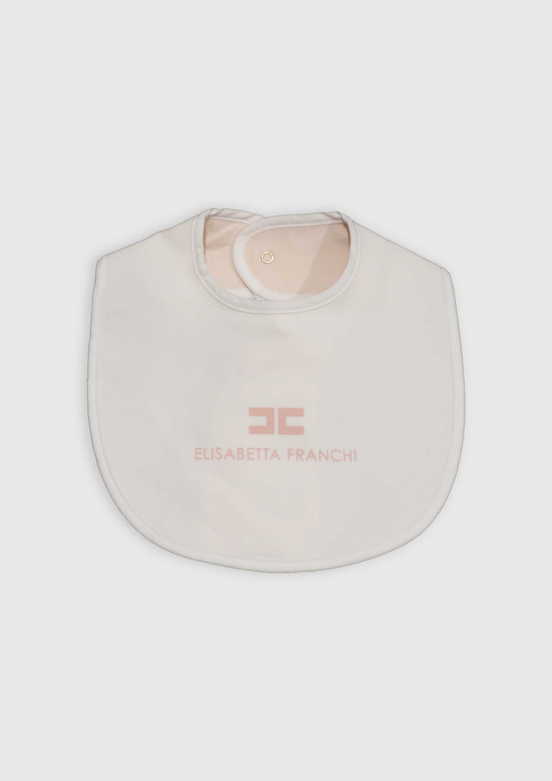 Elisabetta Franchi classic pink/ivory bib