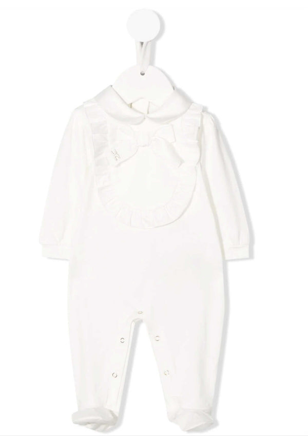 Soft jersey Ivory Bib Babygrow