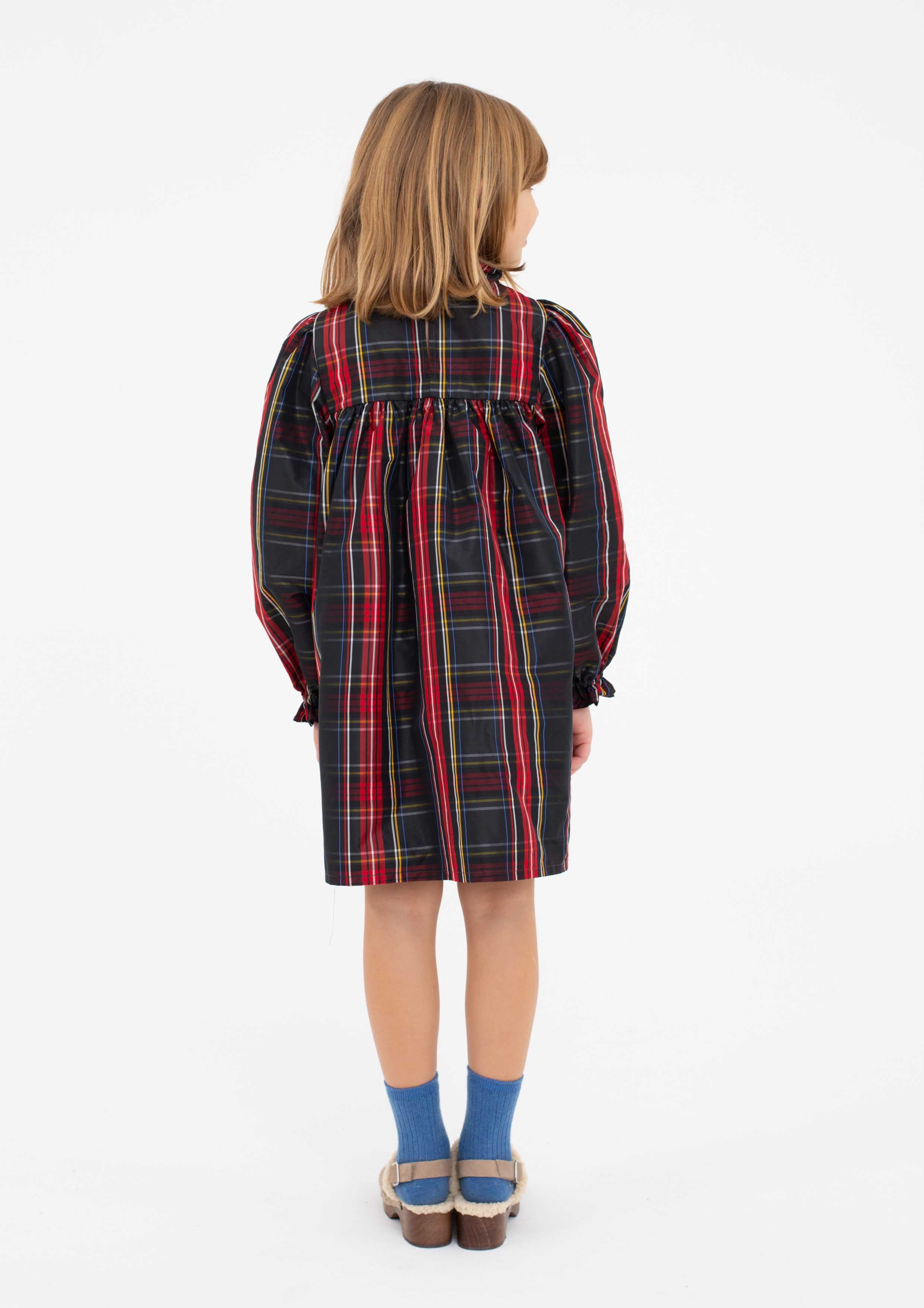 Piccola Ludo Festive Red Check Dress