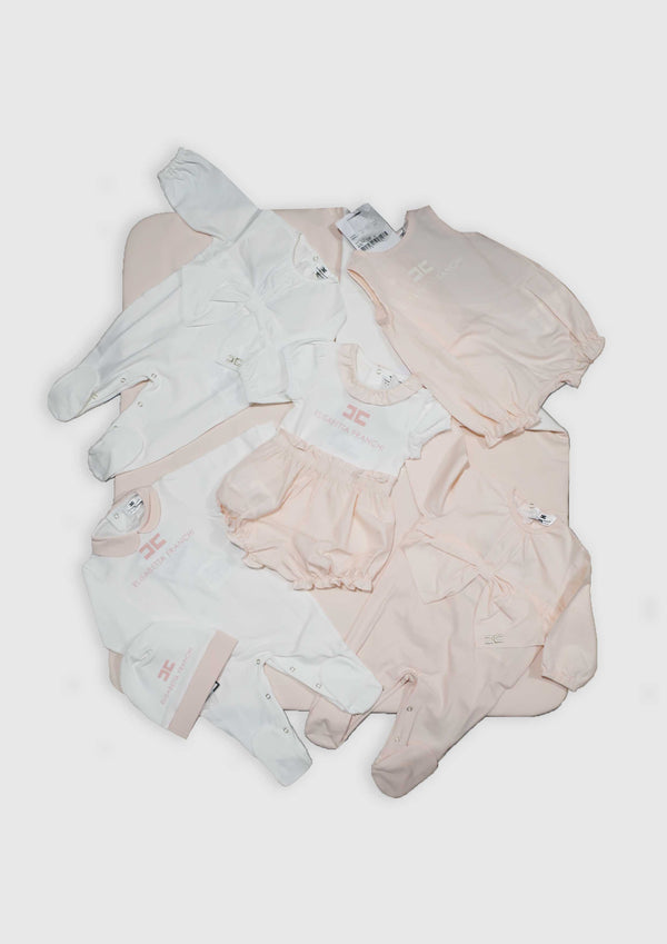 Elisabetta Franchi pink/ivory baby 2-piece outfit