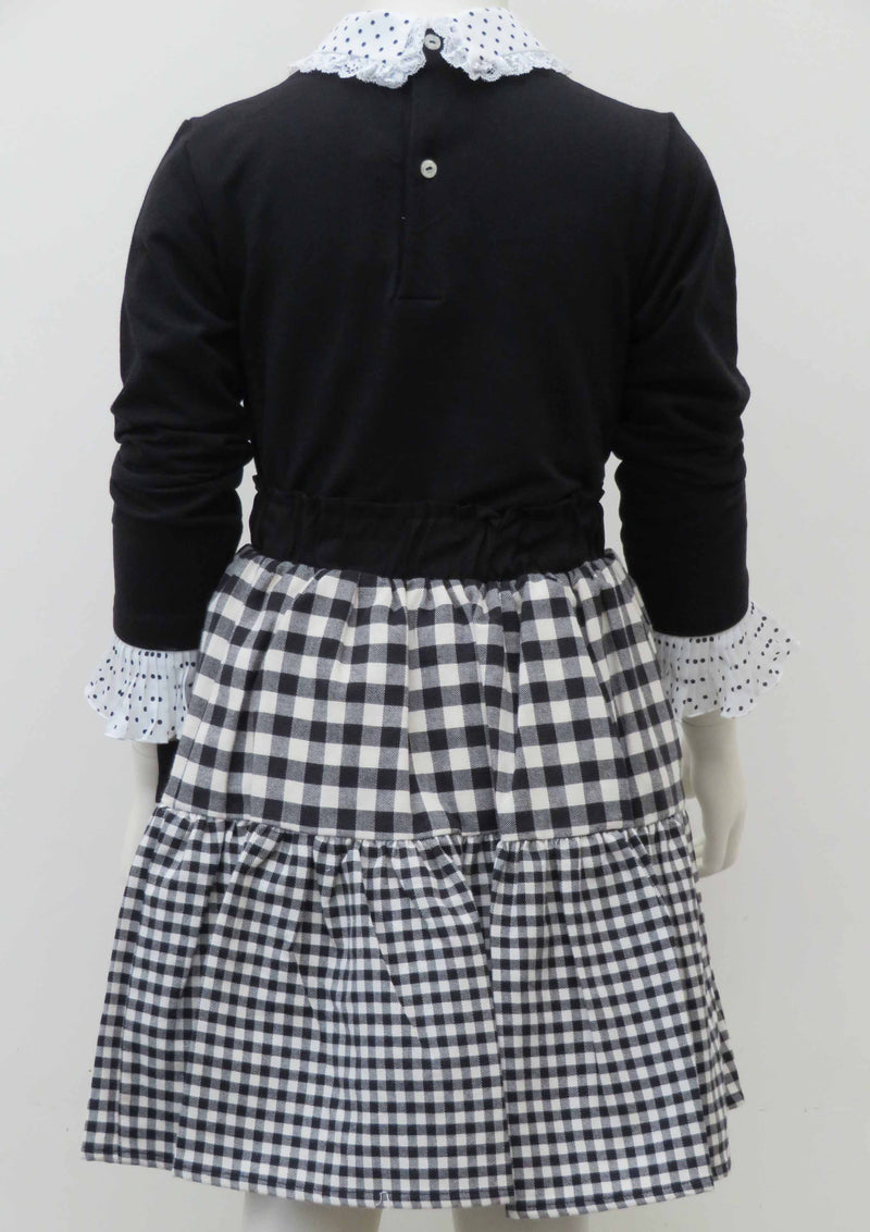 Gingham skirt with bows